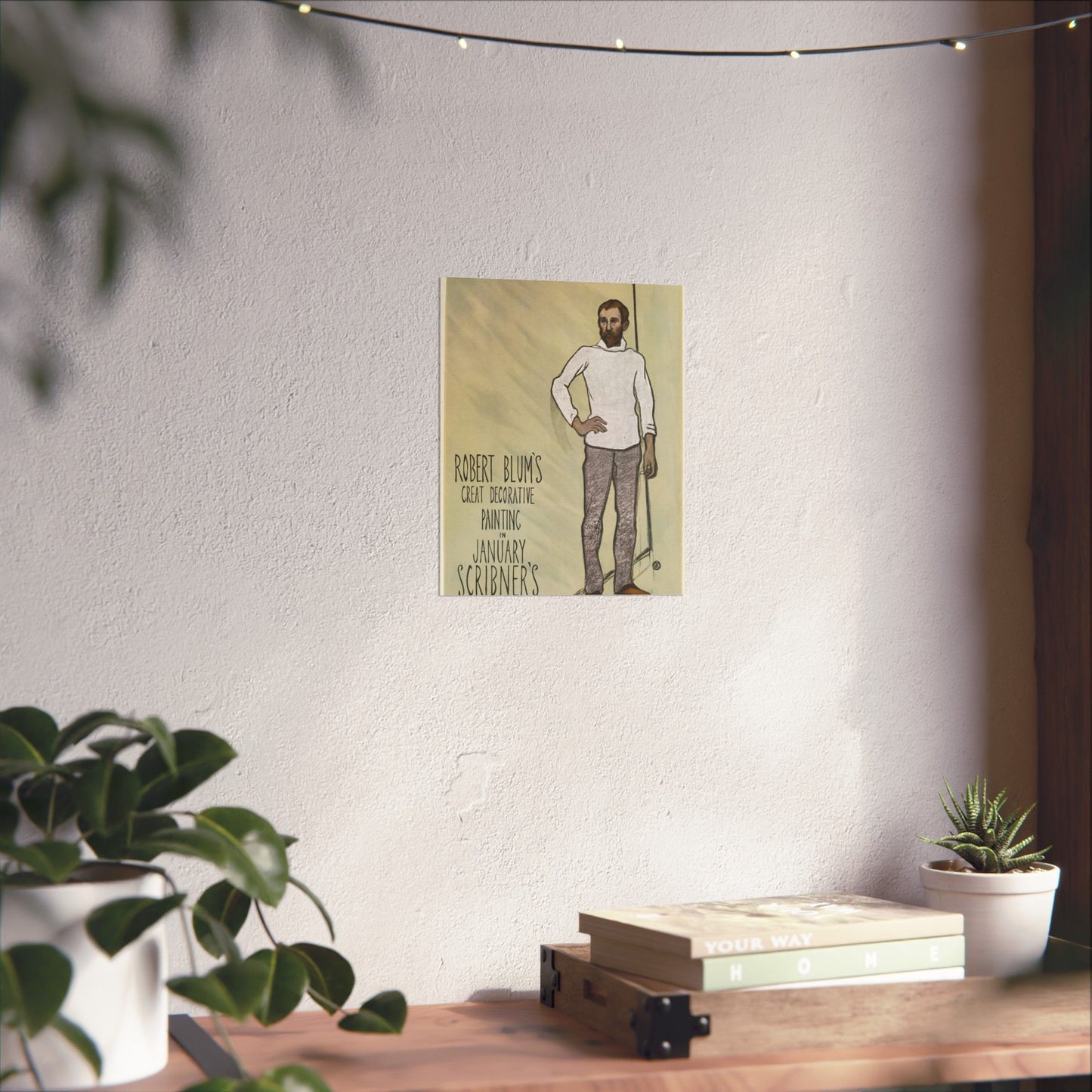 Robert Blum's great decorative painting in January Scribner's High Quality Matte Wall Art Poster for Home, Office, Classroom