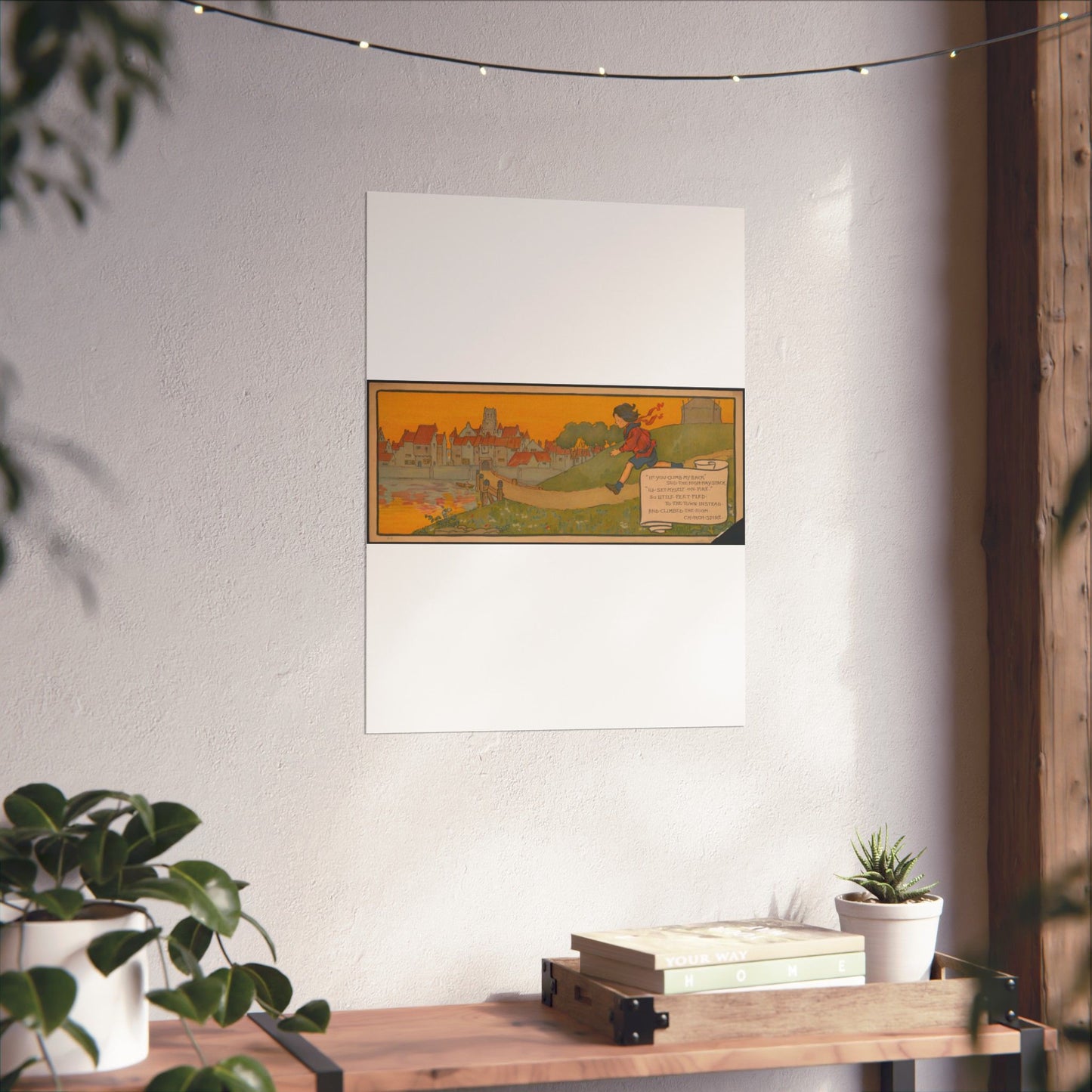 "If you climb my back" said the high haystack.. High Quality Matte Wall Art Poster for Home, Office, Classroom