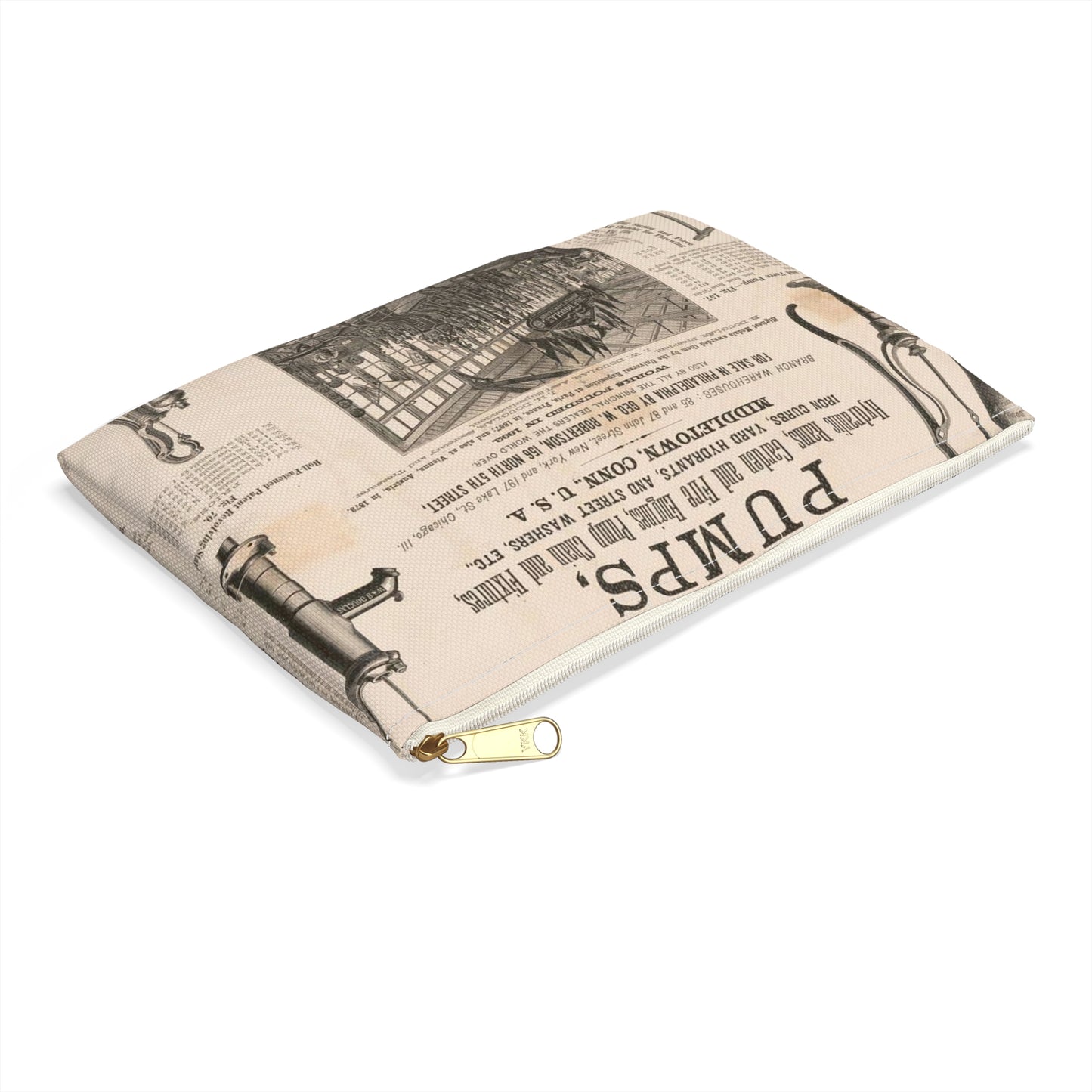 W. & B. Douglas, the oldest and most extensive manufacturers in the world of pumps Large Organizer Pouch with Black Zipper
