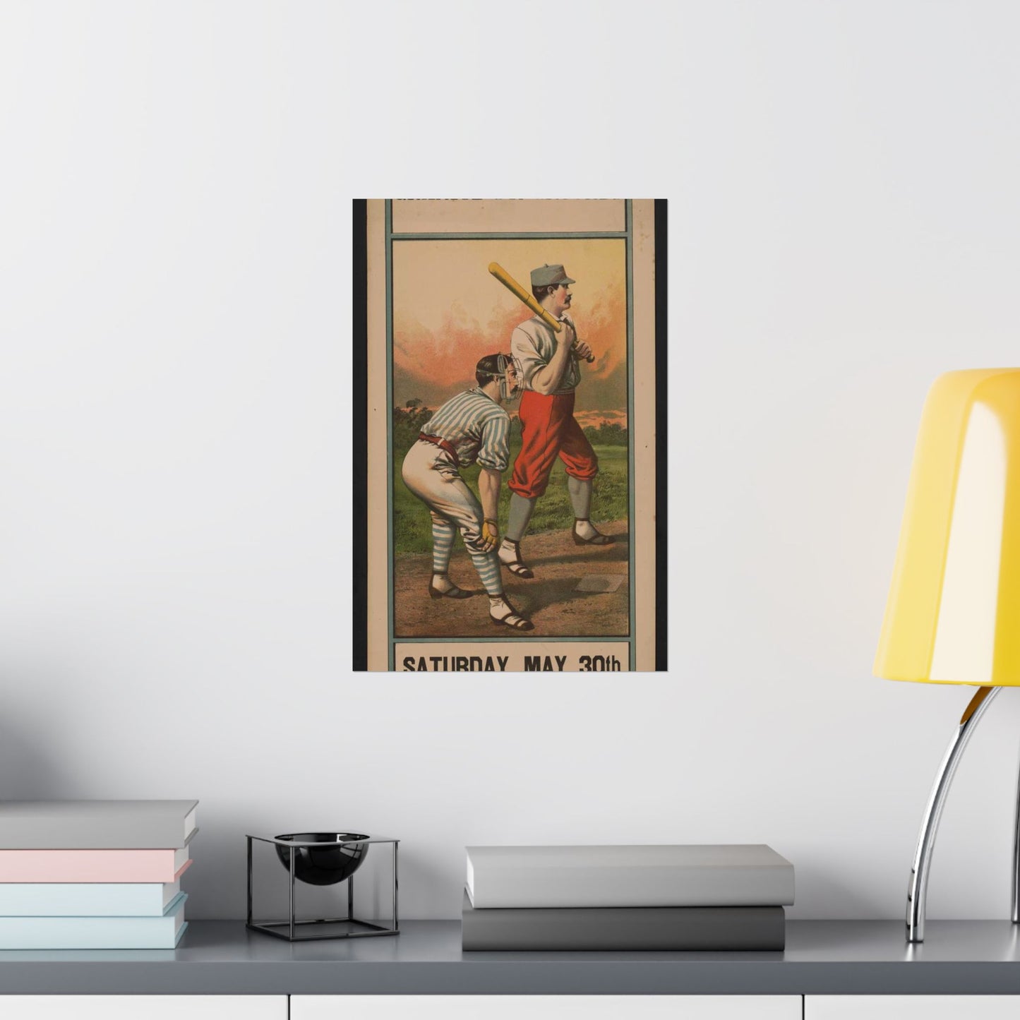 Biddeford vs. Portland Granite St. grounds, Saturday, May 30th Printed at the Biddeford Journal office High Quality Matte Wall Art Poster for Home, Office, Classroom