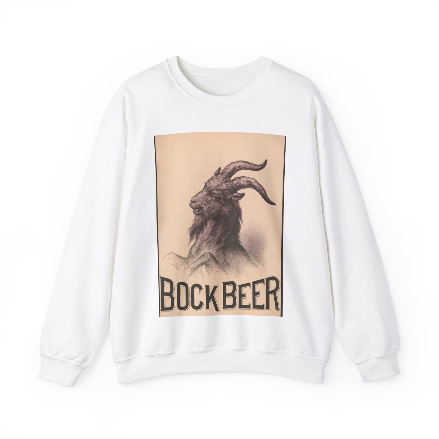 Bock Beer - Print, Library of Congress collection White Heavy Blend Adult Crew Neck SweatShirt