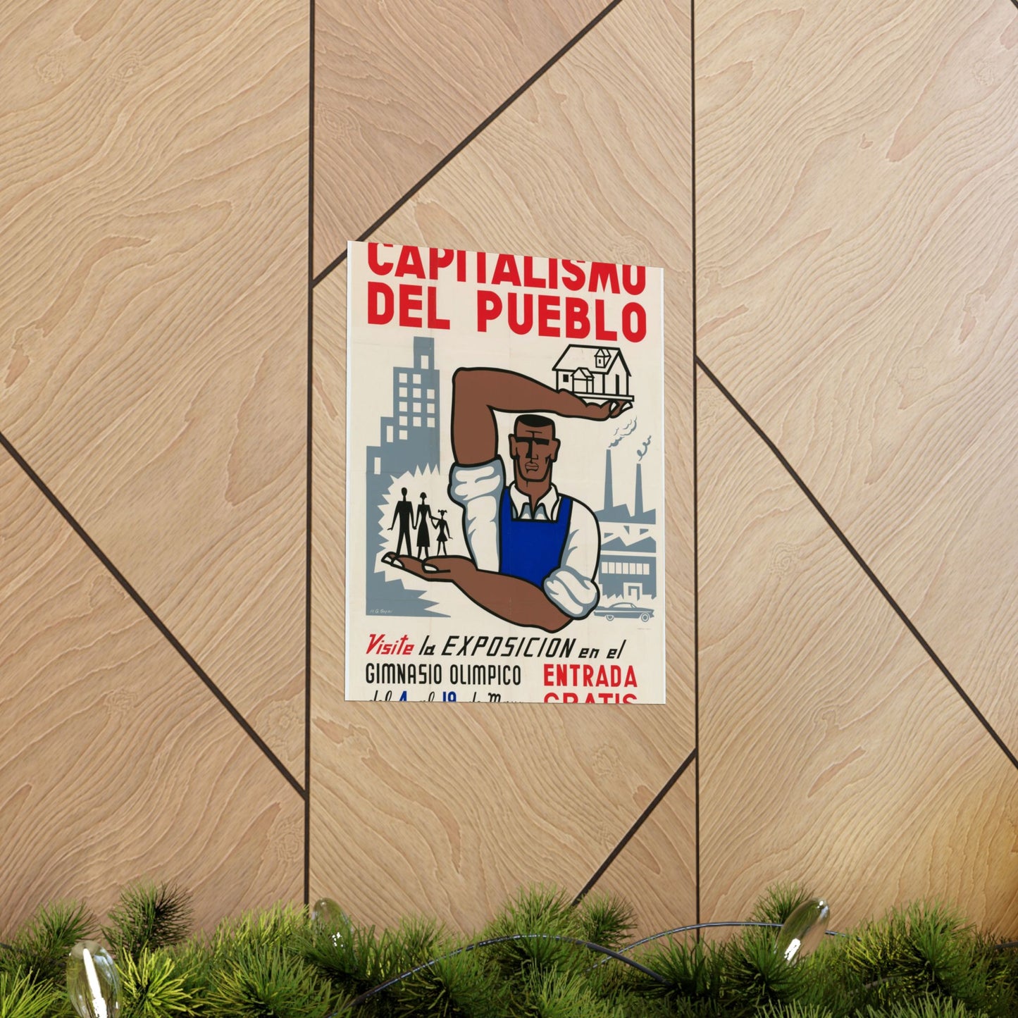 People's Capitalism Poster, United States information service propaganda High Quality Matte Wall Art Poster for Home, Office, Classroom