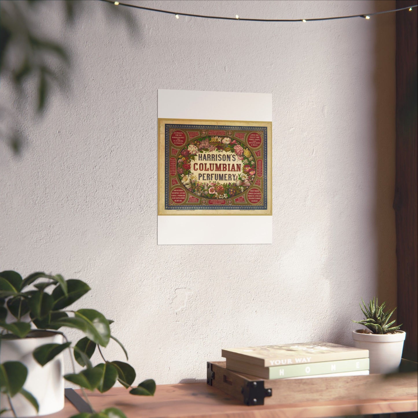 Harrison's Columbian perfumery / Designed and drawn on stone by Alphonse Bigot. High Quality Matte Wall Art Poster for Home, Office, Classroom
