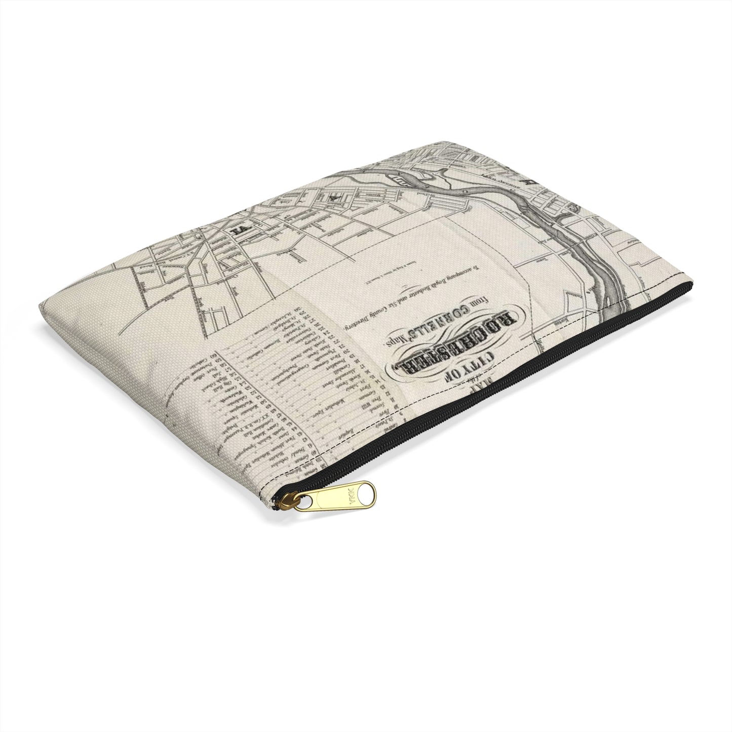 Map of the city of Rochester : from Cornells' Maps : to accompany Boyd's Rochester and six county directory / Large Organizer Pouch with Black Zipper