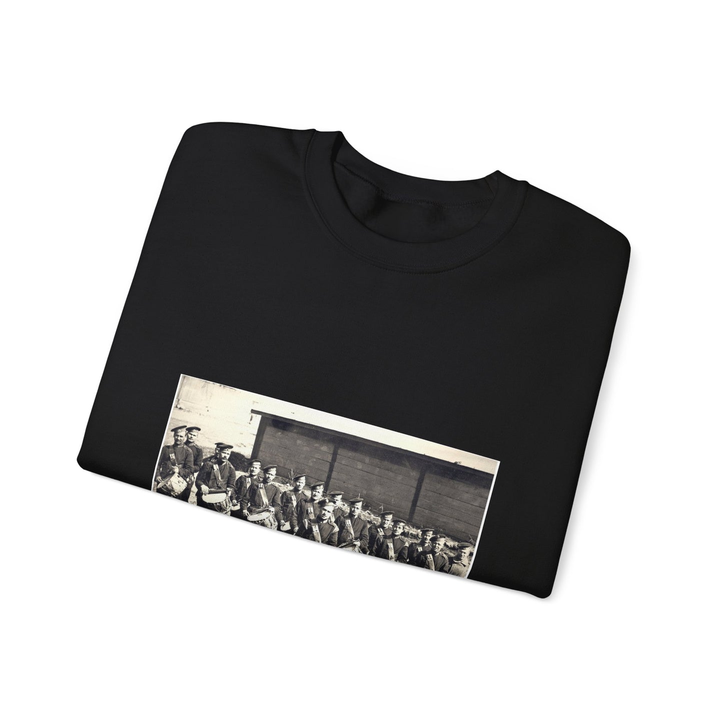 Vladimir, Vokzalnaya Street. A platoon of drummers 10 of the Little Russian Grenadier Regiment. Black Heavy Blend Adult Crew Neck SweatShirt