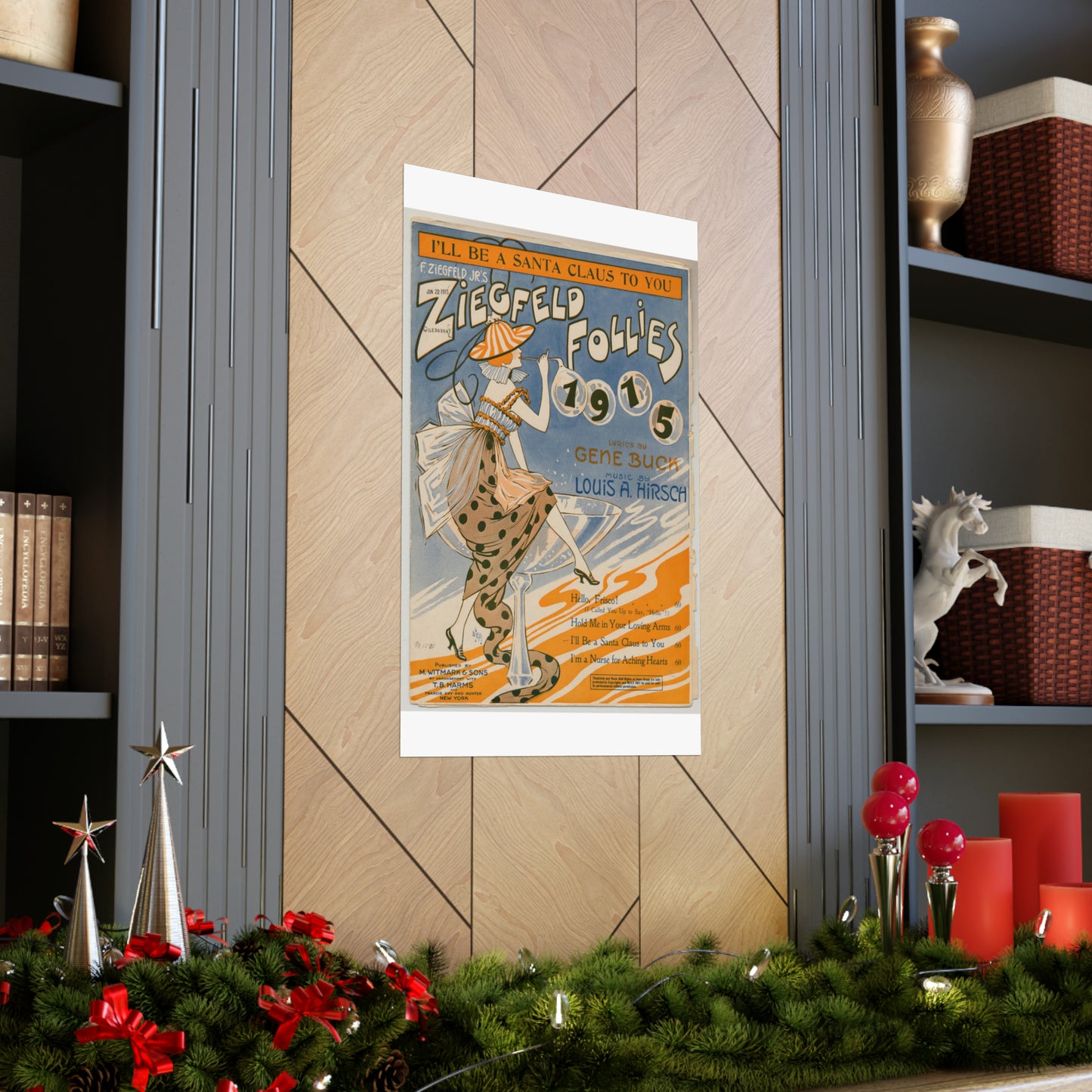 I'll be a Santa Claus to you - Sheet music, Popular songs of the day High Quality Matte Wall Art Poster for Home, Office, Classroom