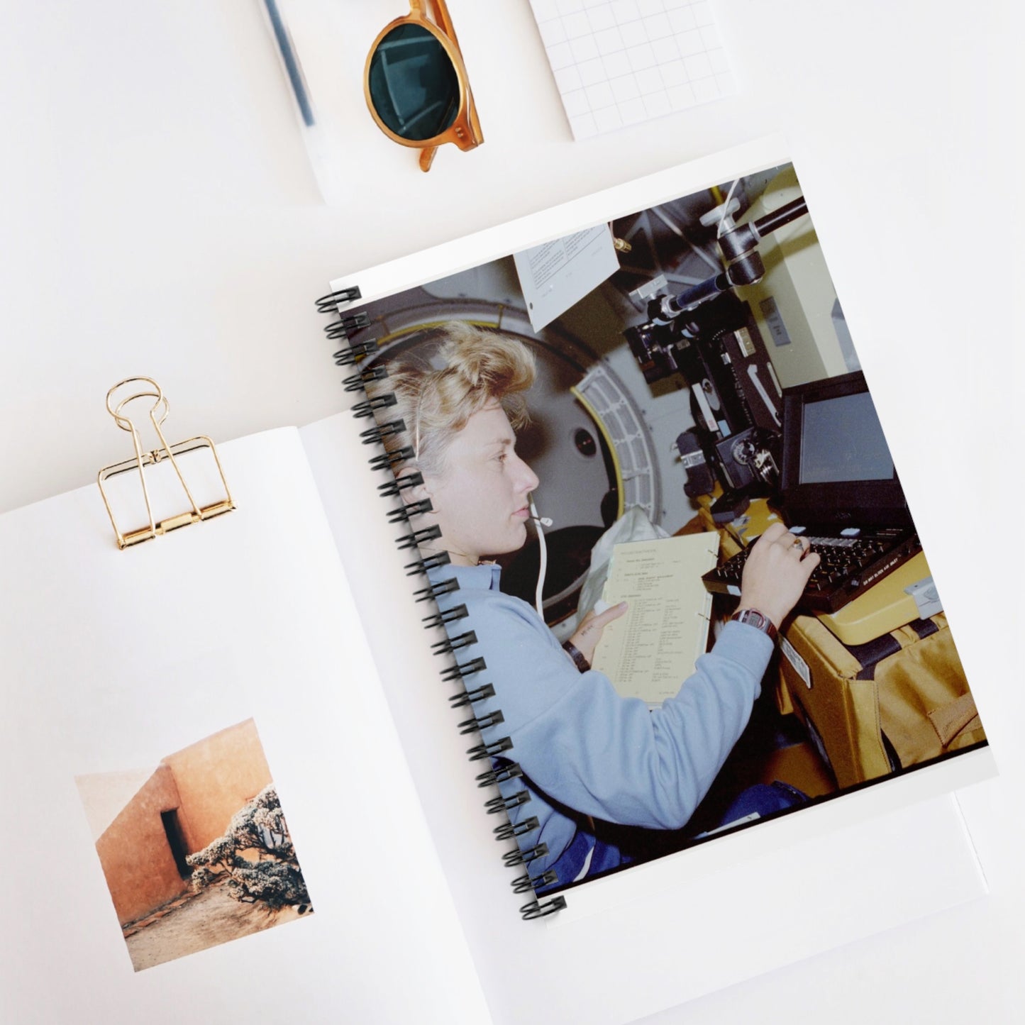S47-238-020 - STS-047 - Public domain NASA photogrpaph Spiral Bound Ruled Notebook with Printed Cover