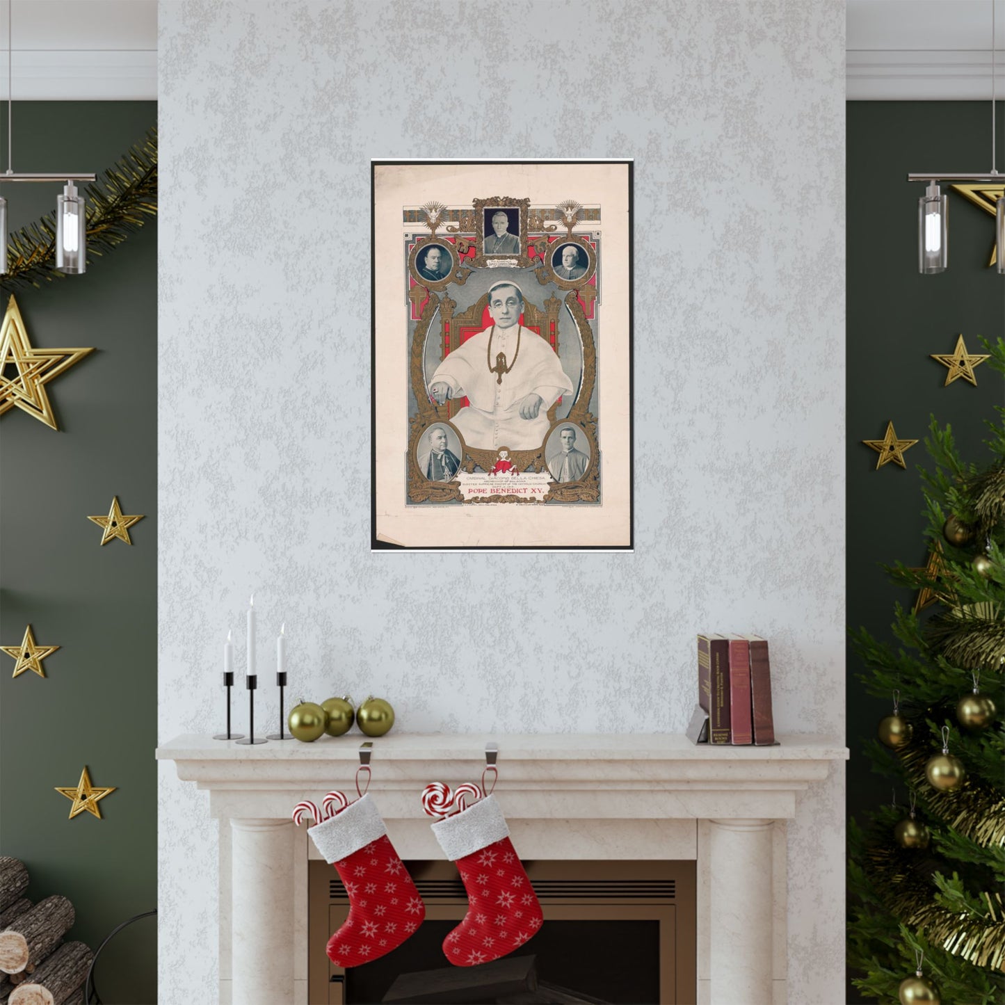 Pope Benedict XV: Cardinal Giacomo Della Chiese, Archbishop of Bologna, Elected Supreme Pontiff of the Catholic Church, September 3, 1914 High Quality Matte Wall Art Poster for Home, Office, Classroom