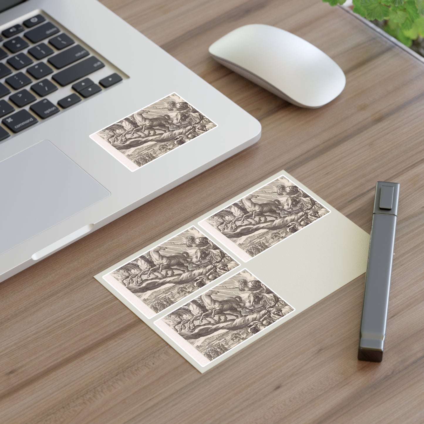 Johannes Wierix - Hemelvaart van Elia Laminated UV Protective Vinyl Stickers