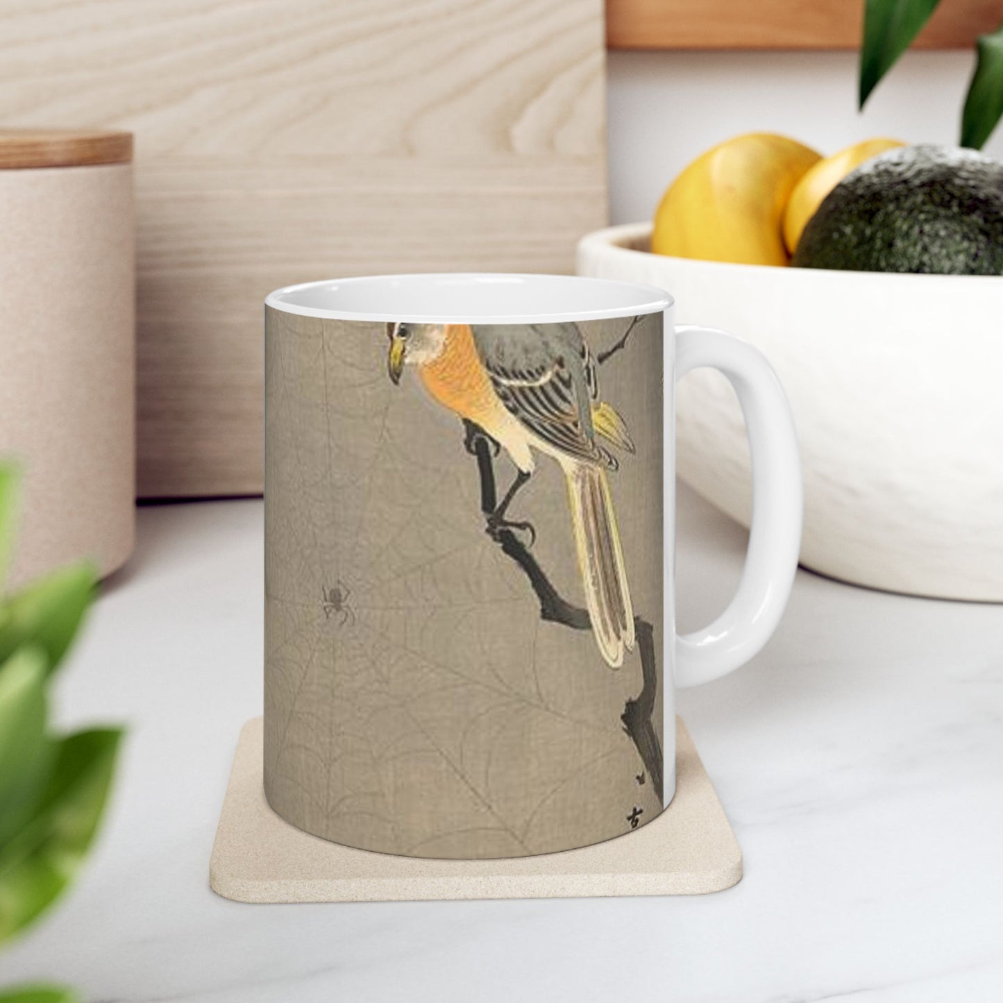 Koson - the-spiderweb, Ohara Koson Beautiful Novelty Ceramic Coffee Mug 11oz