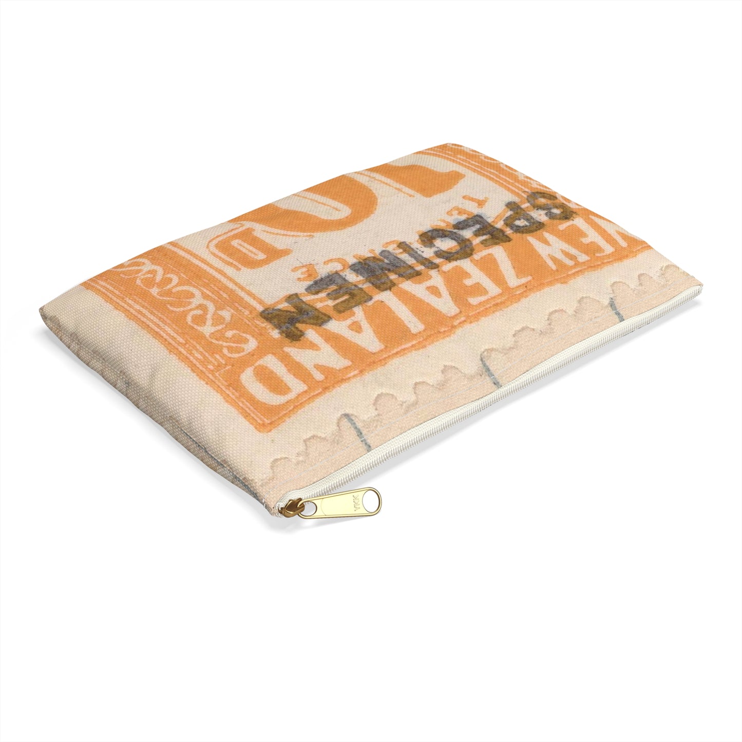 Ten penny Unemployment Relief stamp overprinted 'Specimen' Large Organizer Pouch with Black Zipper