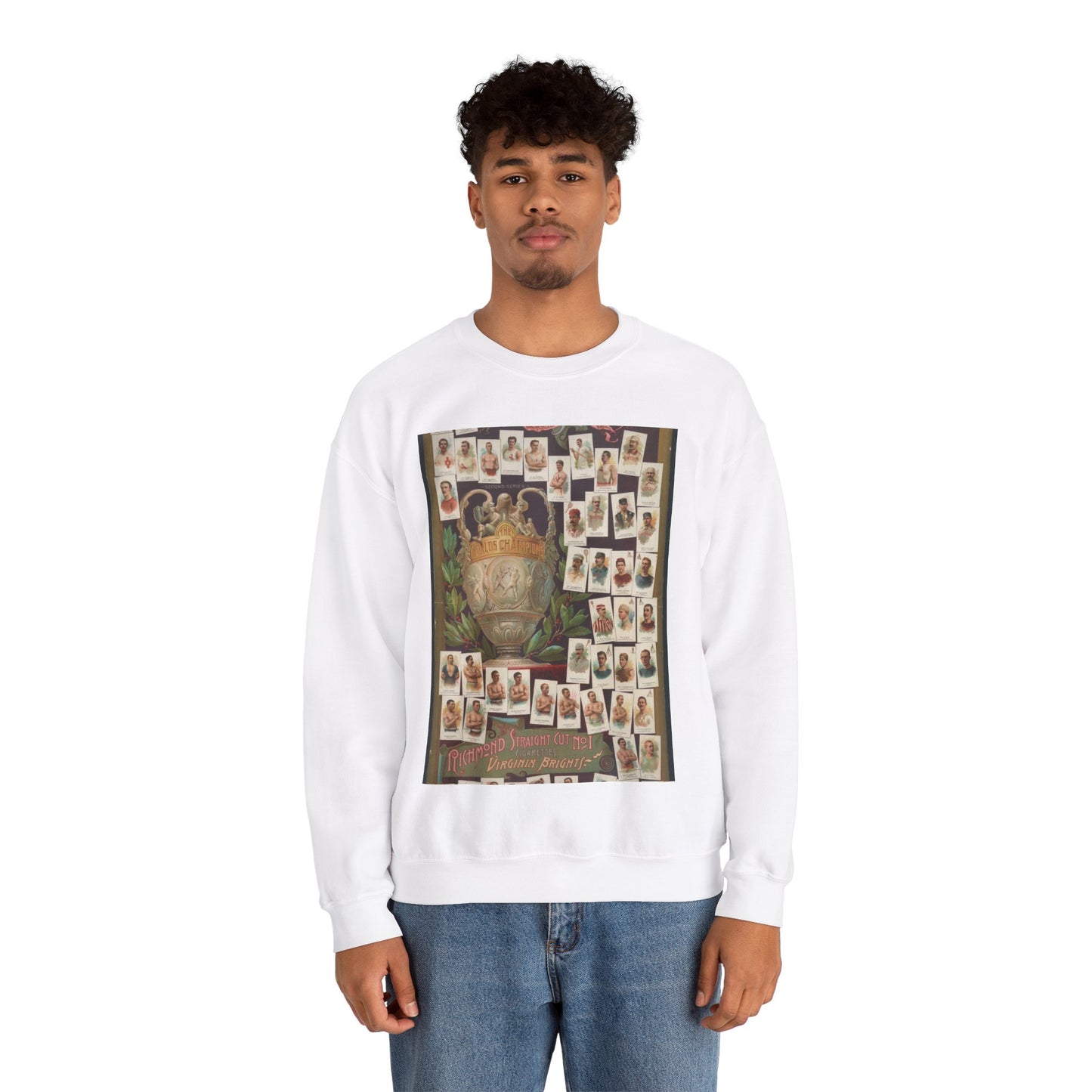 Allen & Ginter. Richmond, Virginia Richmond straight cut no. 1 cigarettes Virginia brights. The worlds champions second series White Heavy Blend Adult Crew Neck SweatShirt