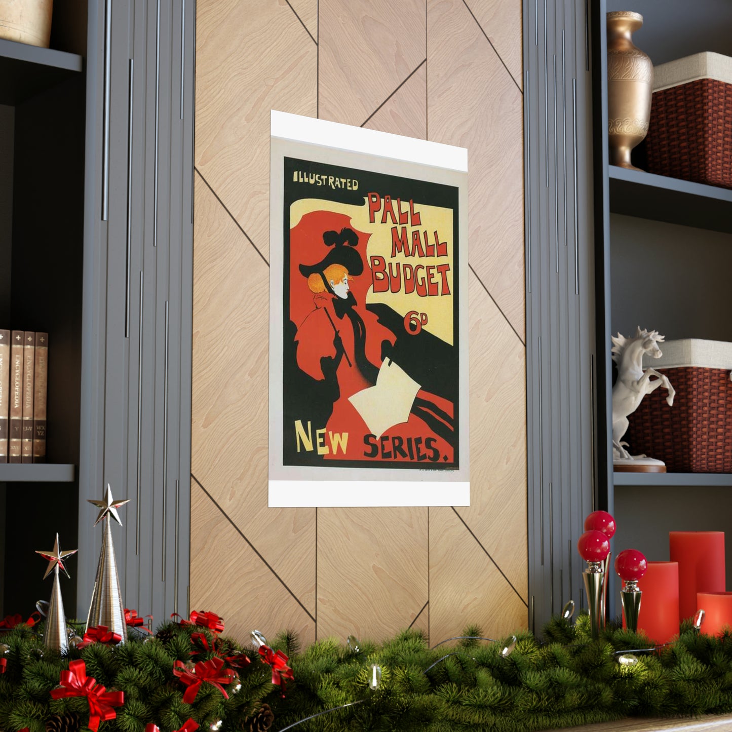 Affiche anglaise pour la revue hebdomadaire "Illustrated Pall Mall Budget". High Quality Matte Wall Art Poster for Home, Office, Classroom