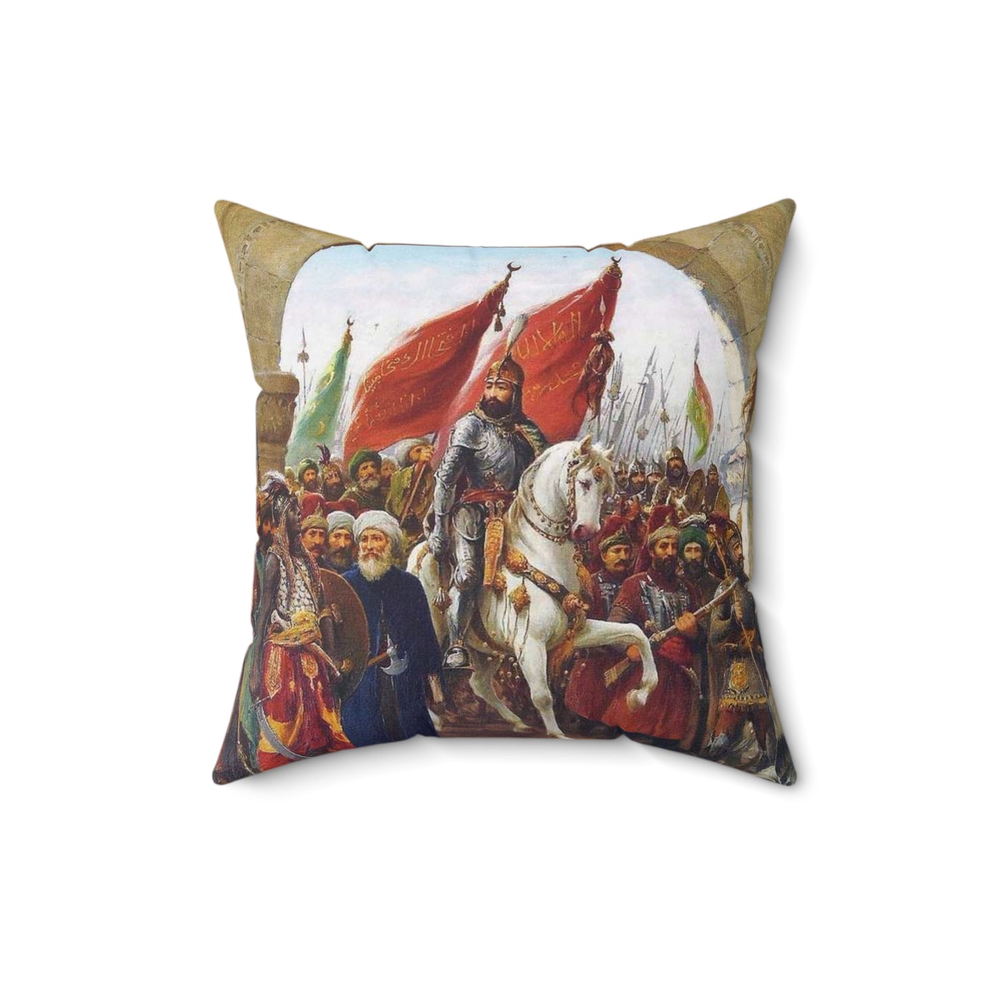 Zonaro GatesofConst - Public domain scan of drawing Decorative Accent Square Pillow
