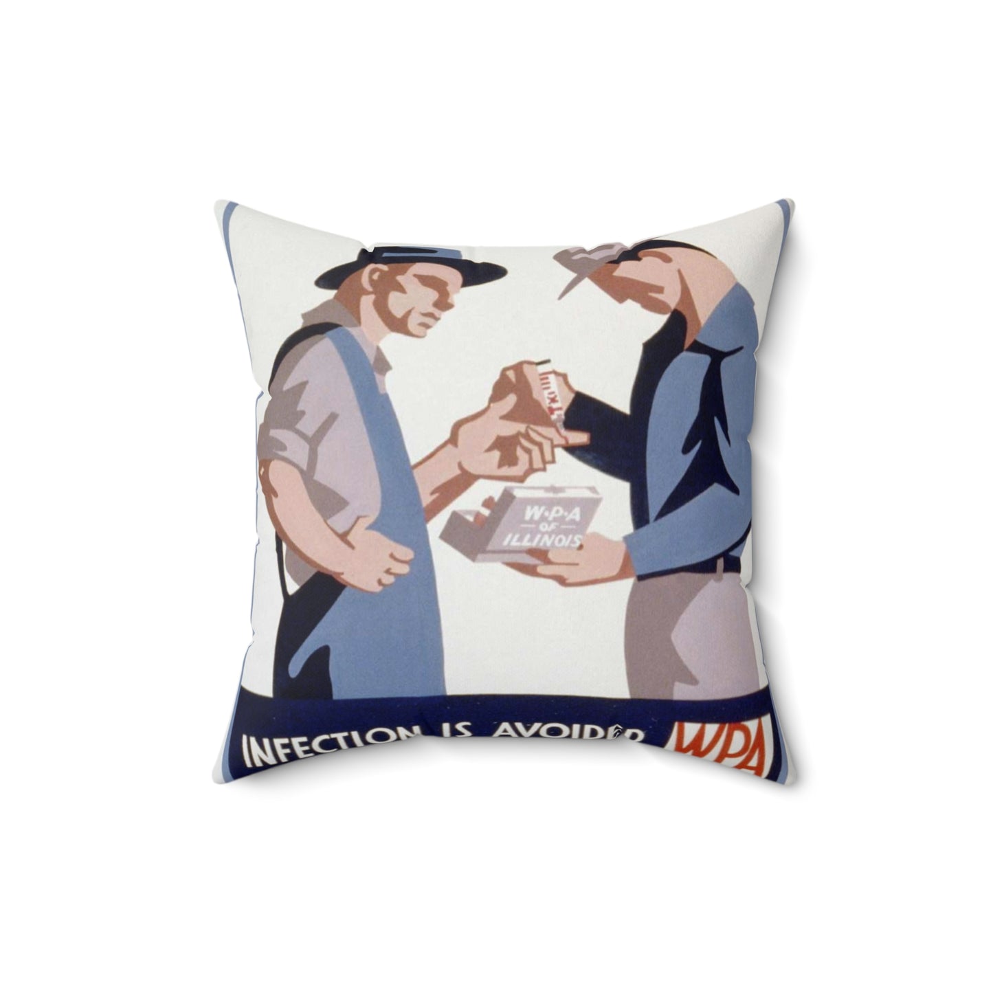 "Just a scratch" But! Infection is avoided by immediate first aid on-the-job! Decorative Accent Square Pillow