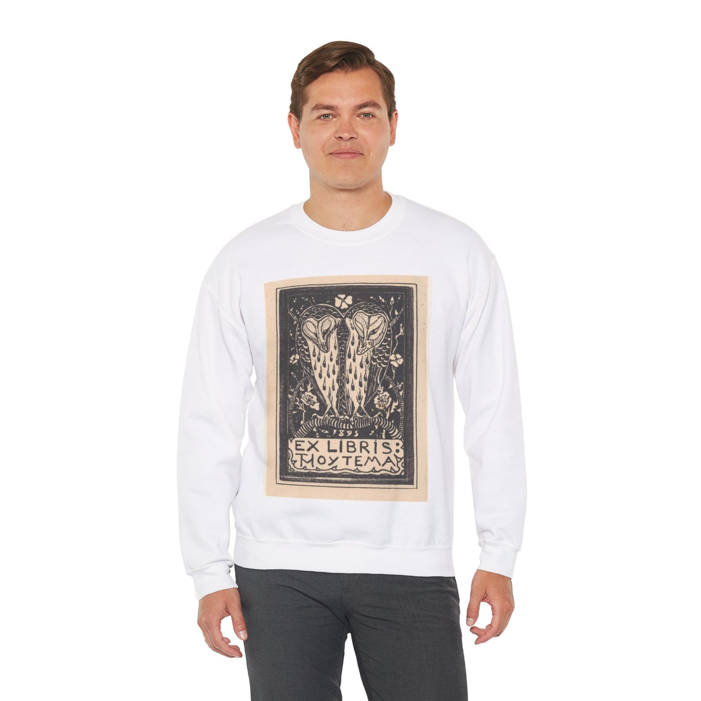 Theo van Hoytema - Ex libris van Theo van Hoytema White Heavy Blend Adult Crew Neck SweatShirt