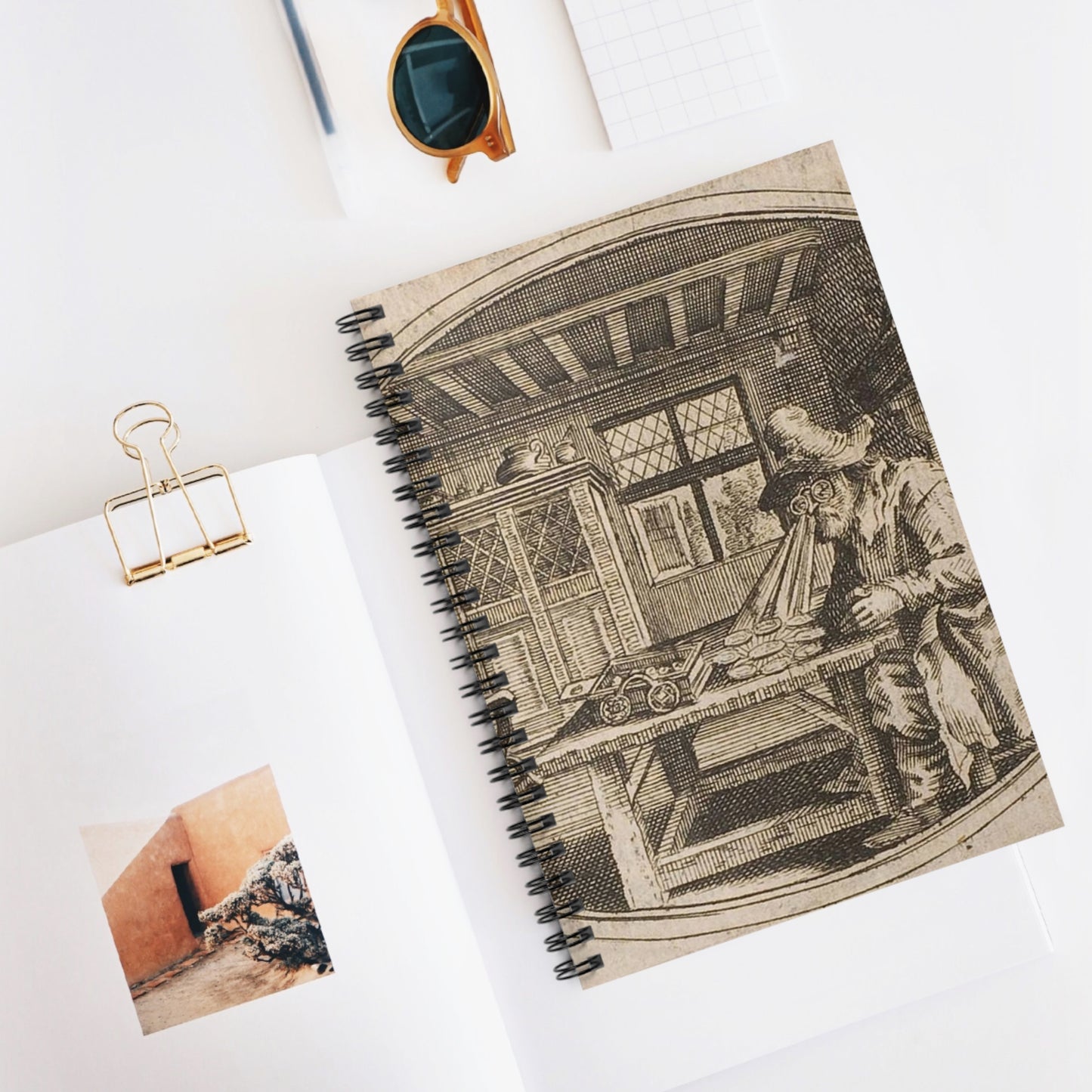 Frauenzimmer Gesprechspiele 1646 k Spiral Bound Ruled Notebook with Printed Cover
