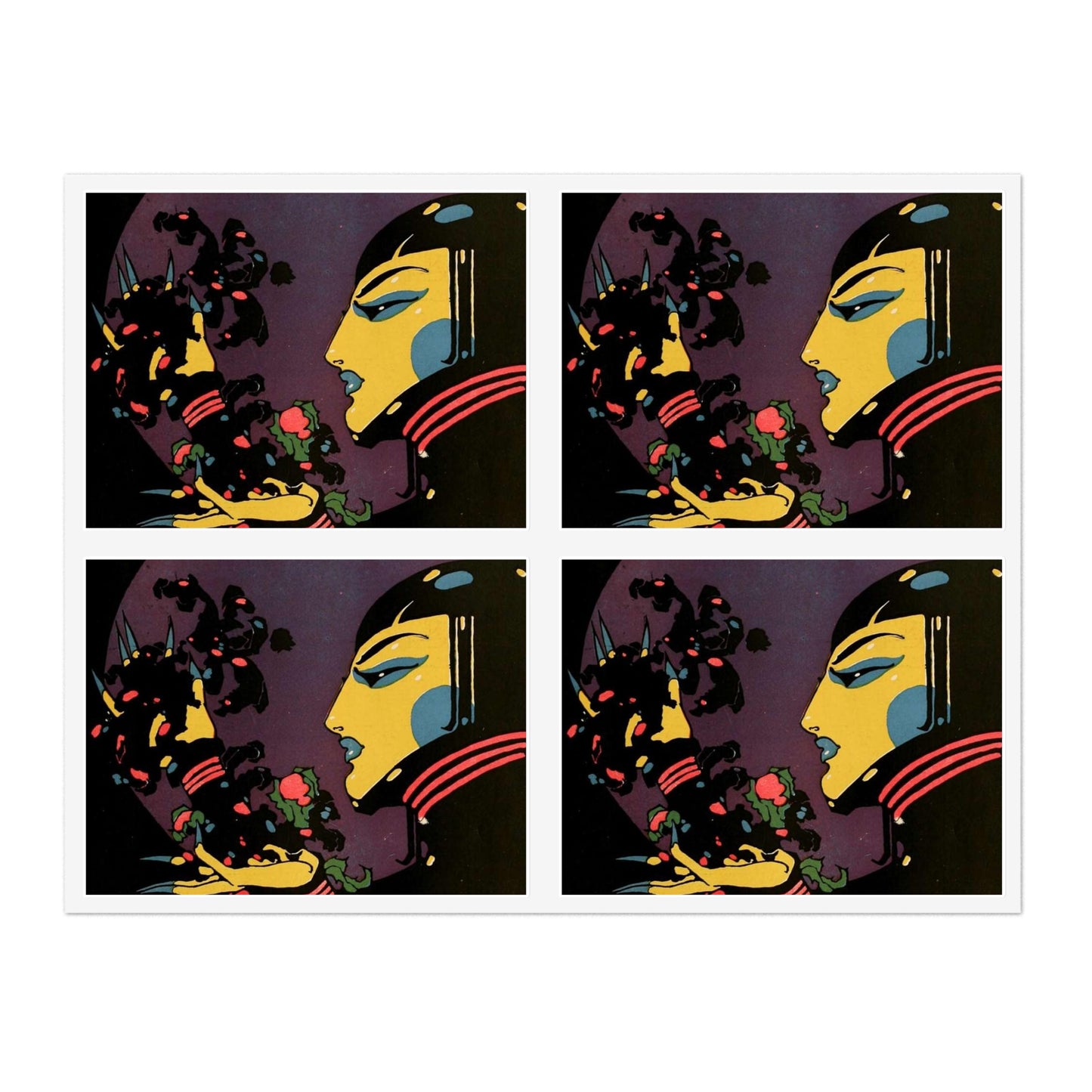 Black Orchids - Vintage movie public domain poster Laminated UV Protective Vinyl Stickers