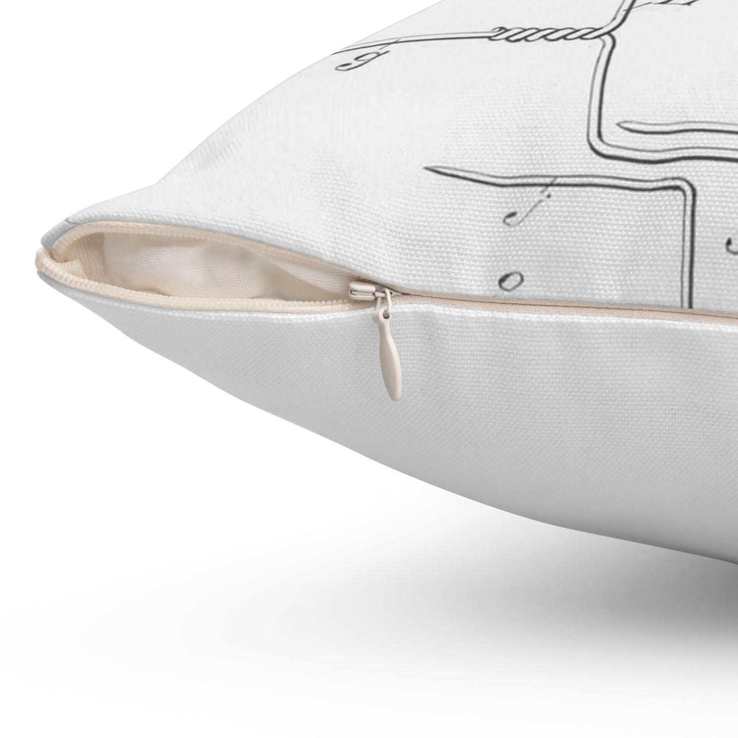 Patent drawing - for M. E. Knight's Spit Public domain image Decorative Accent Square Pillow
