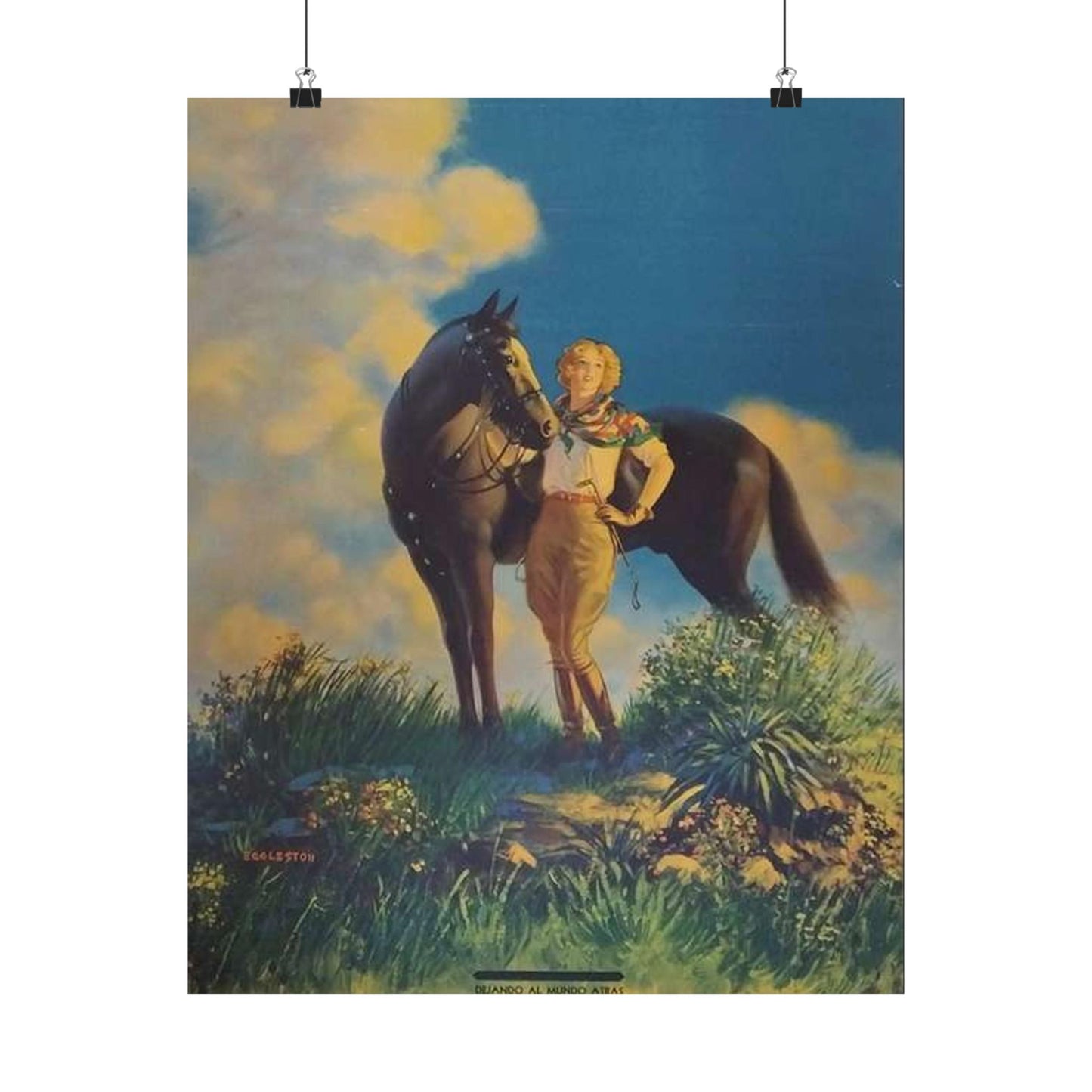 Top of the World, or, Dejando al Munro Atras, painting by Edward Mason Eggleston High Quality Matte Wall Art Poster for Home, Office, Classroom