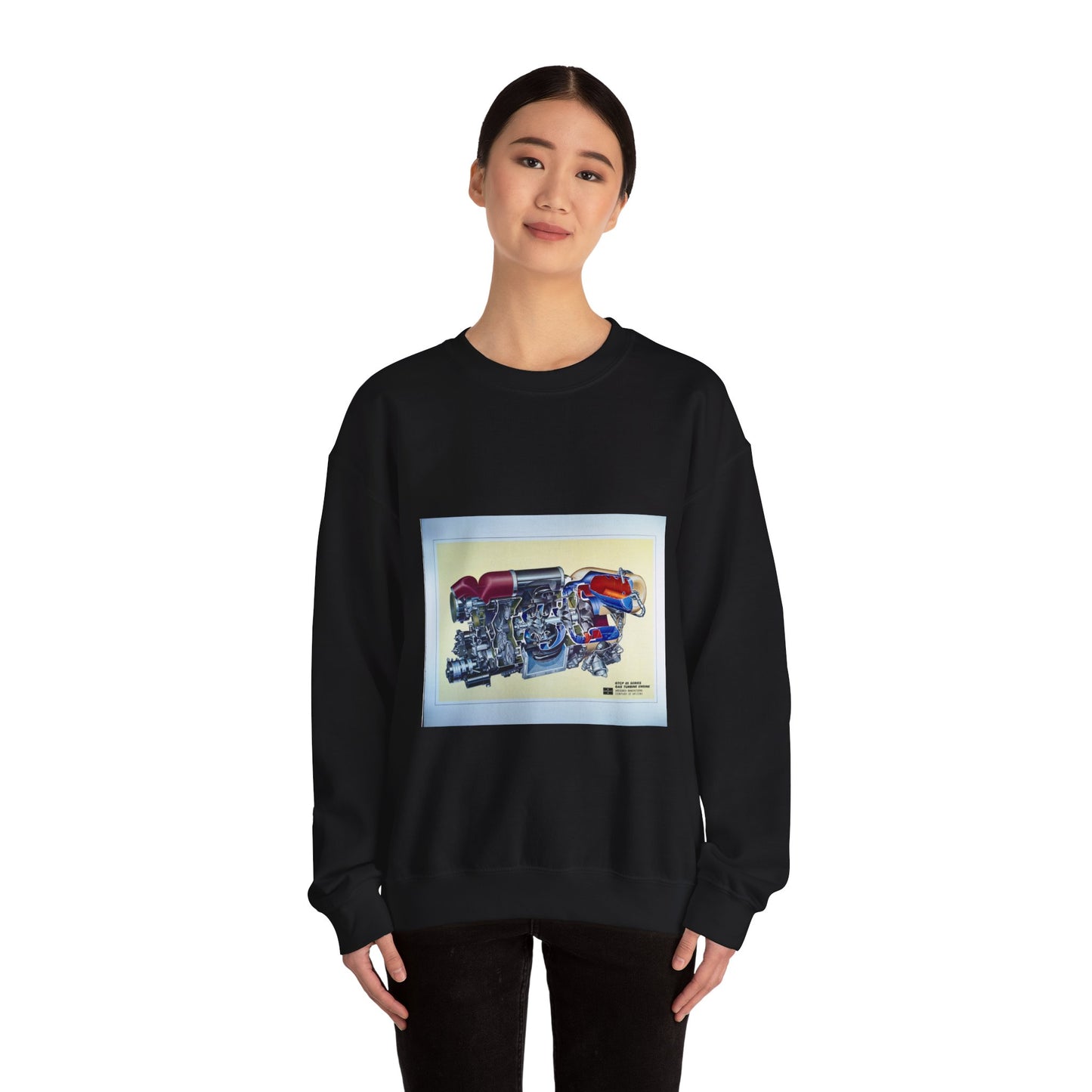JET ENGINES, NASA Technology Images Black Heavy Blend Adult Crew Neck SweatShirt