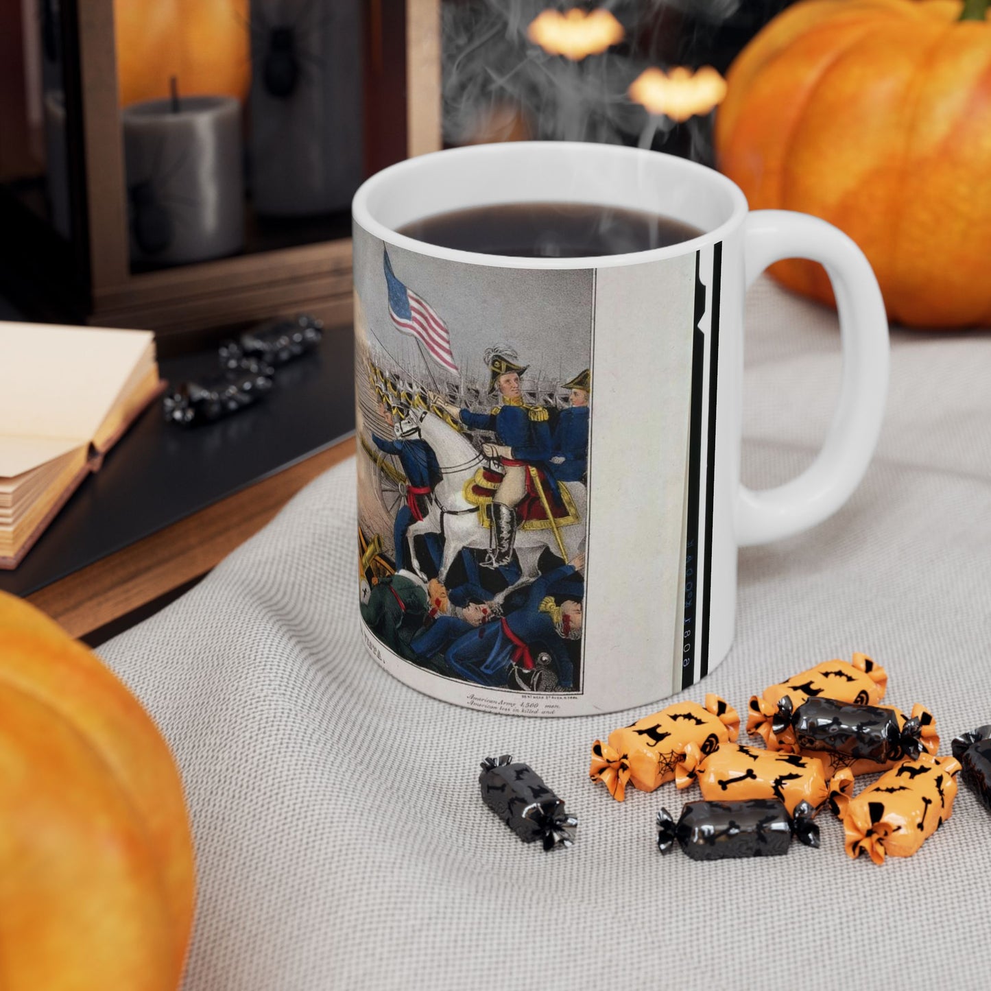 Battle of Buena Vista--Fought February 23d, 1847--The American Army under Genl. Taylor were completely victorious / lith. & pub. by J. Bailie (sic), N. York. Beautiful Novelty Ceramic Coffee Mug 11oz