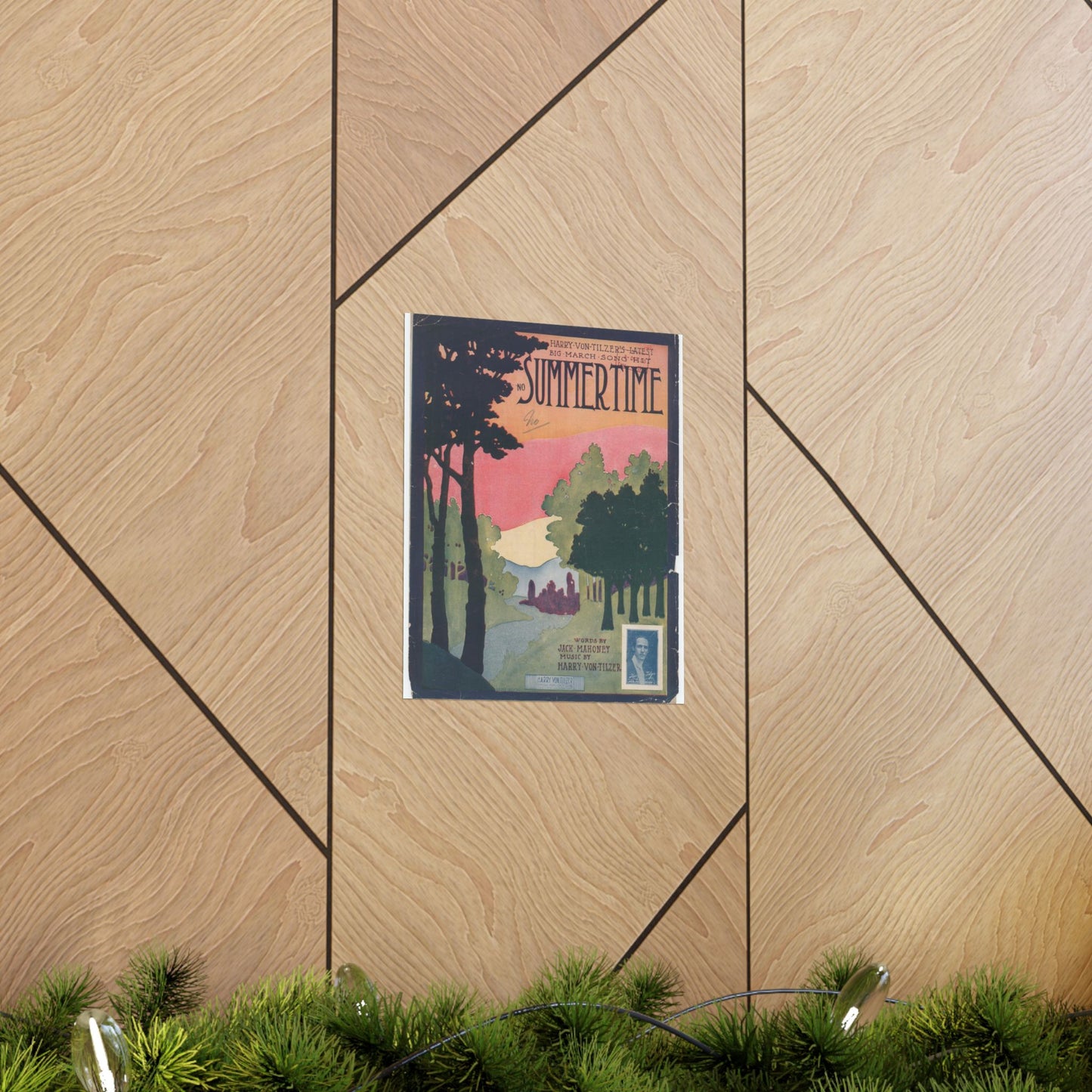 Summertime, musical notation - Public domain American sheet music High Quality Matte Wall Art Poster for Home, Office, Classroom