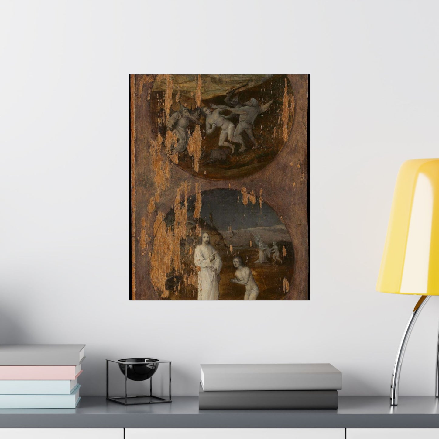 Flood Panels (The Flood – reverse), ca. 1508-1516 High Quality Matte Wall Art Poster for Home, Office, Classroom