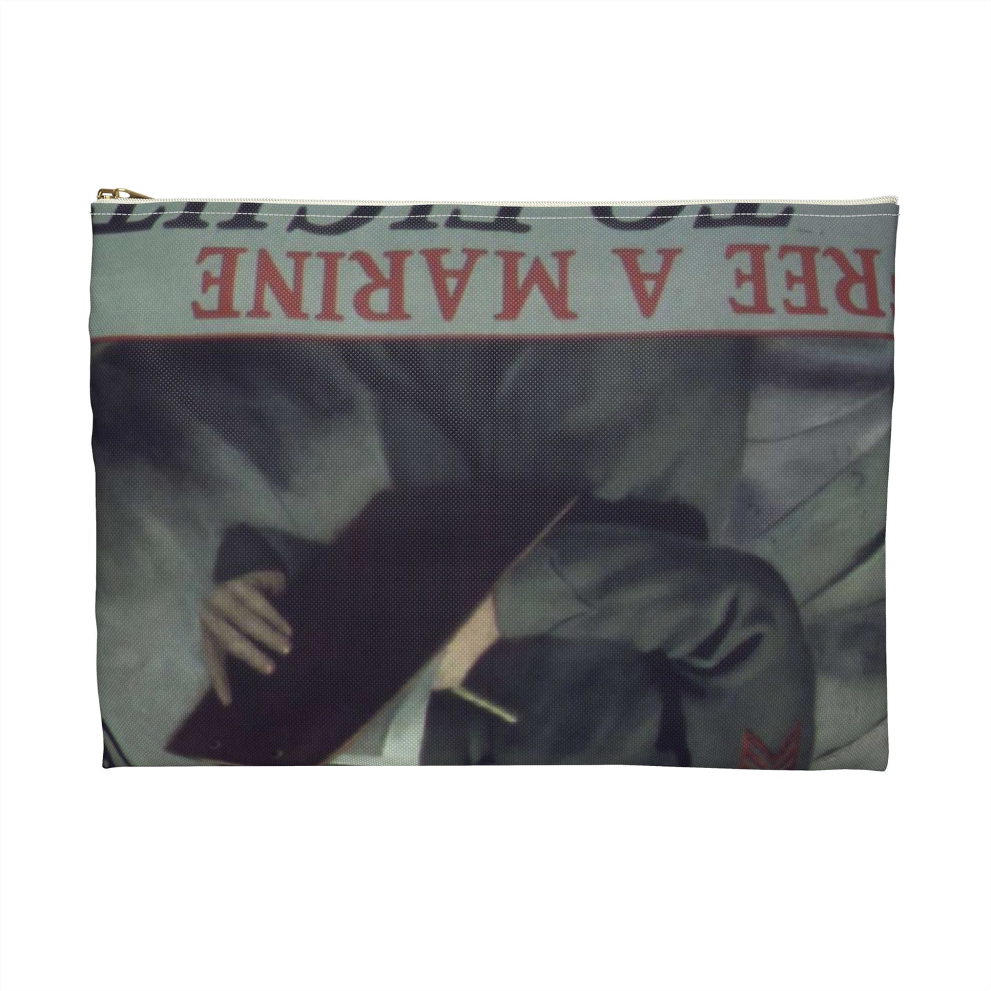 "Be a Marine-Free a Marine to Fight" - NARA - 513679 Large Organizer Pouch with Black Zipper