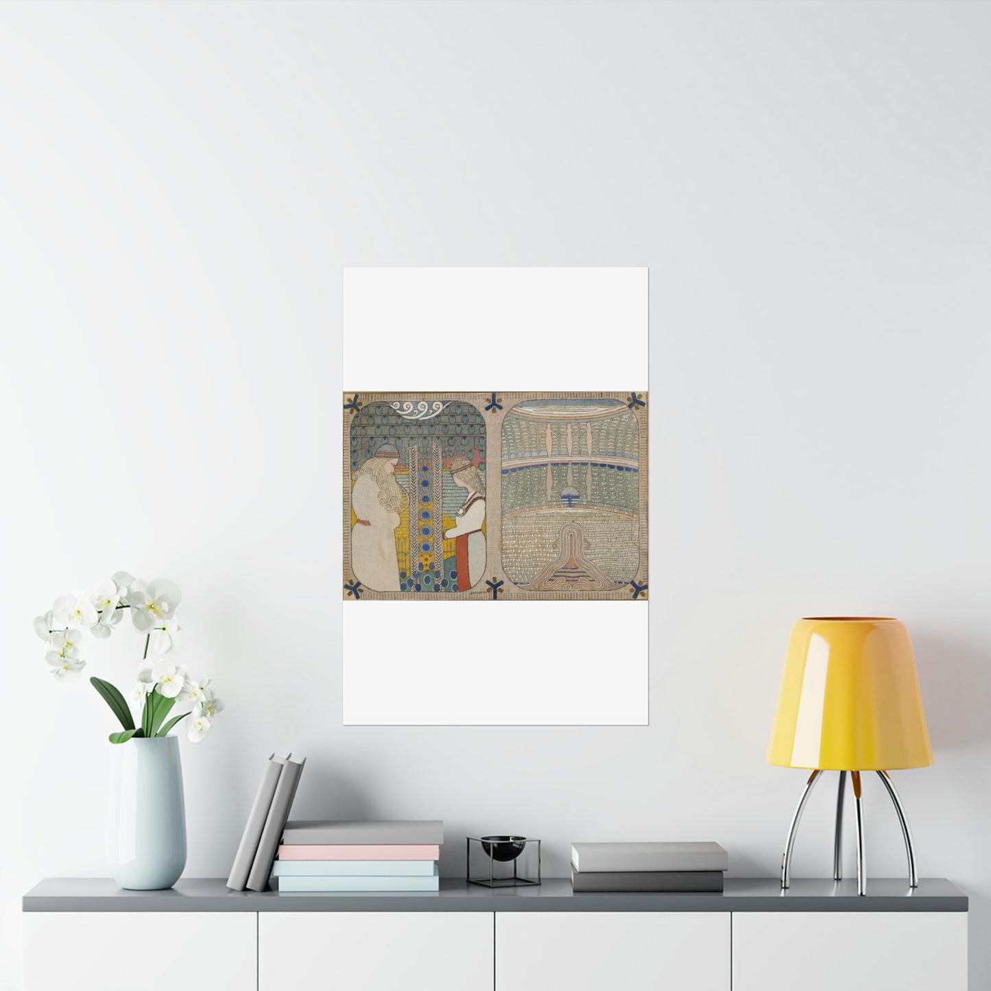 Joseph Alanen - Courting of Aino and Aino Drowns Herself High Quality Matte Wall Art Poster for Home, Office, Classroom