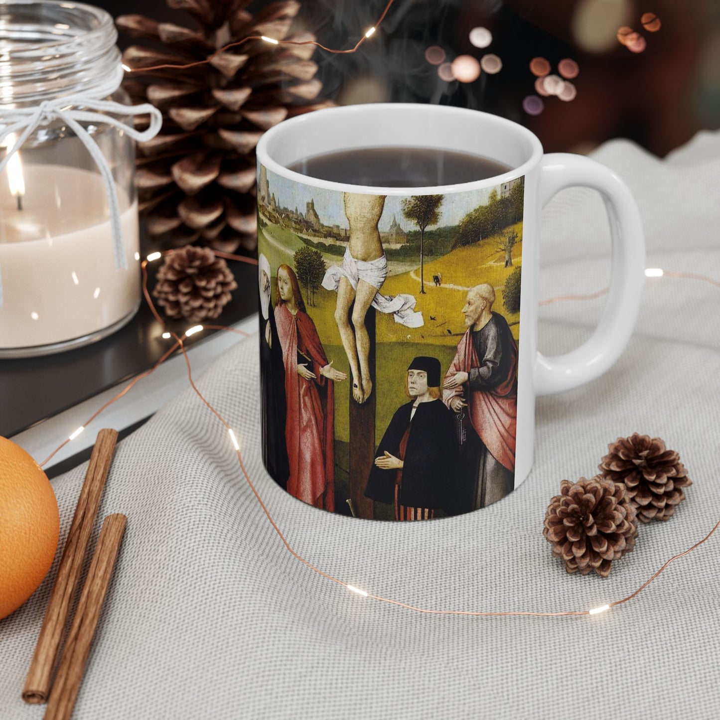 Hieronymus Bosch - CrucifixionWithADonorBosch Beautiful Novelty Ceramic Coffee Mug 11oz