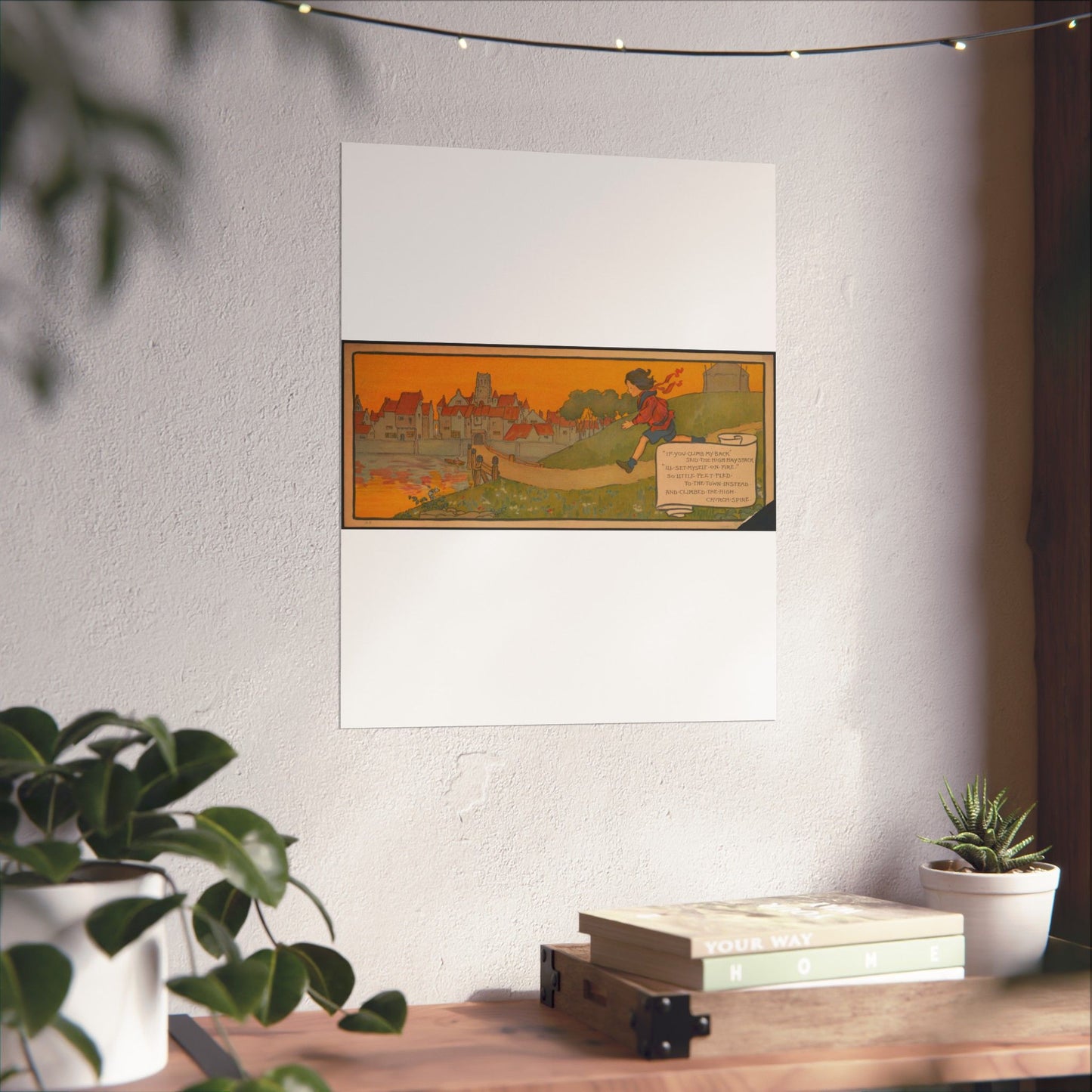 "If you climb my back" said the high haystack.. High Quality Matte Wall Art Poster for Home, Office, Classroom