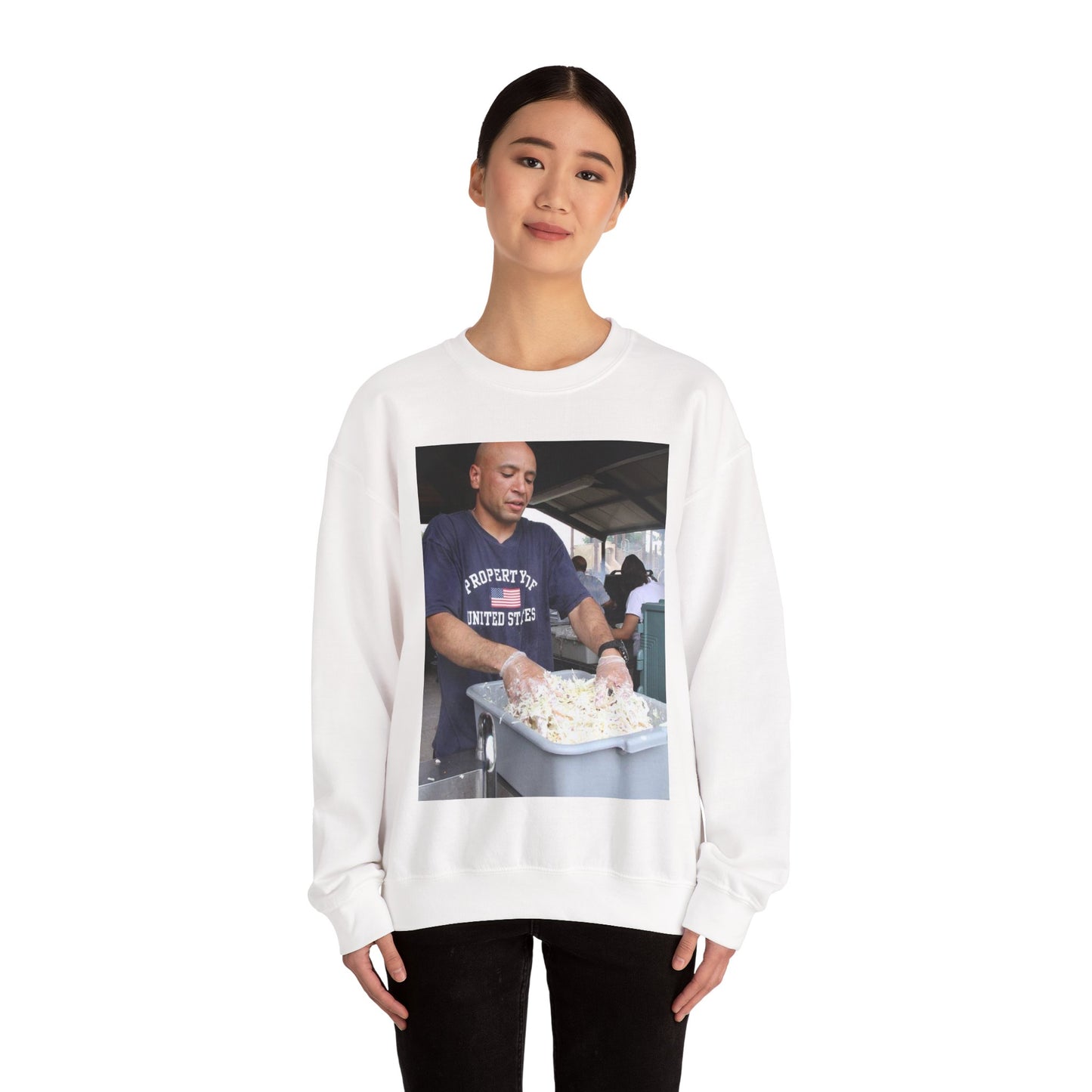 Augusta, Ga., native, Sgt. Mateo Moses, a Bradley mechanic White Heavy Blend Adult Crew Neck SweatShirt