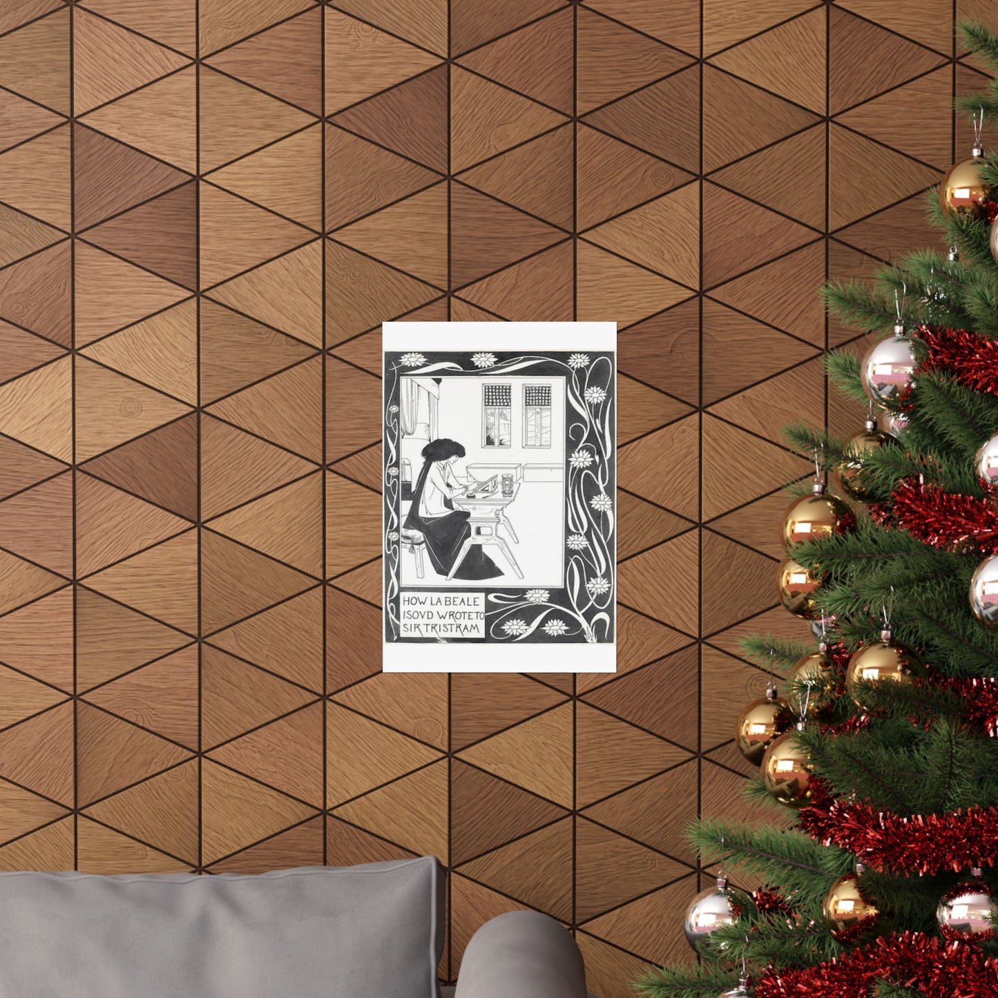 How la Beale Isoud wrote to Sir Tristram High Quality Matte Wall Art Poster for Home, Office, Classroom