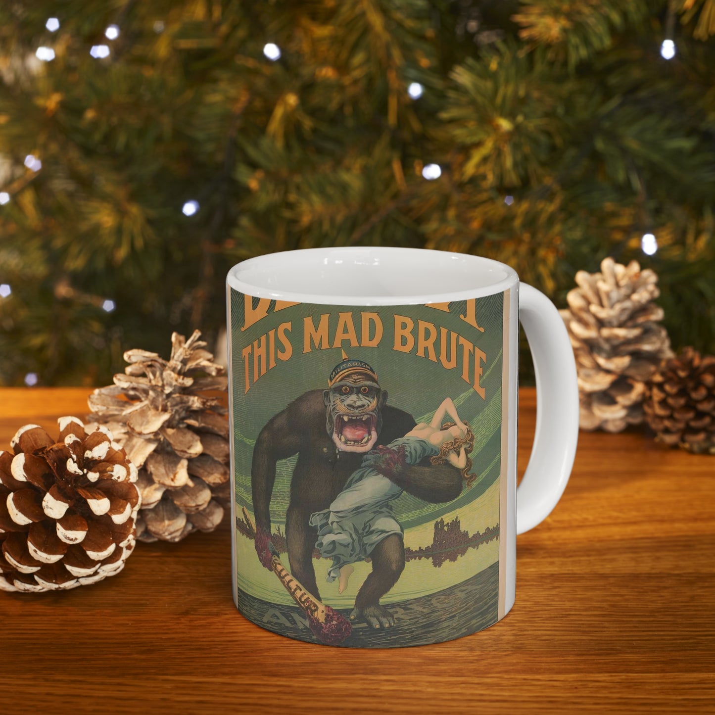 Destroy this mad brute Enlist - U.S. Army. Beautiful Novelty Ceramic Coffee Mug 11oz