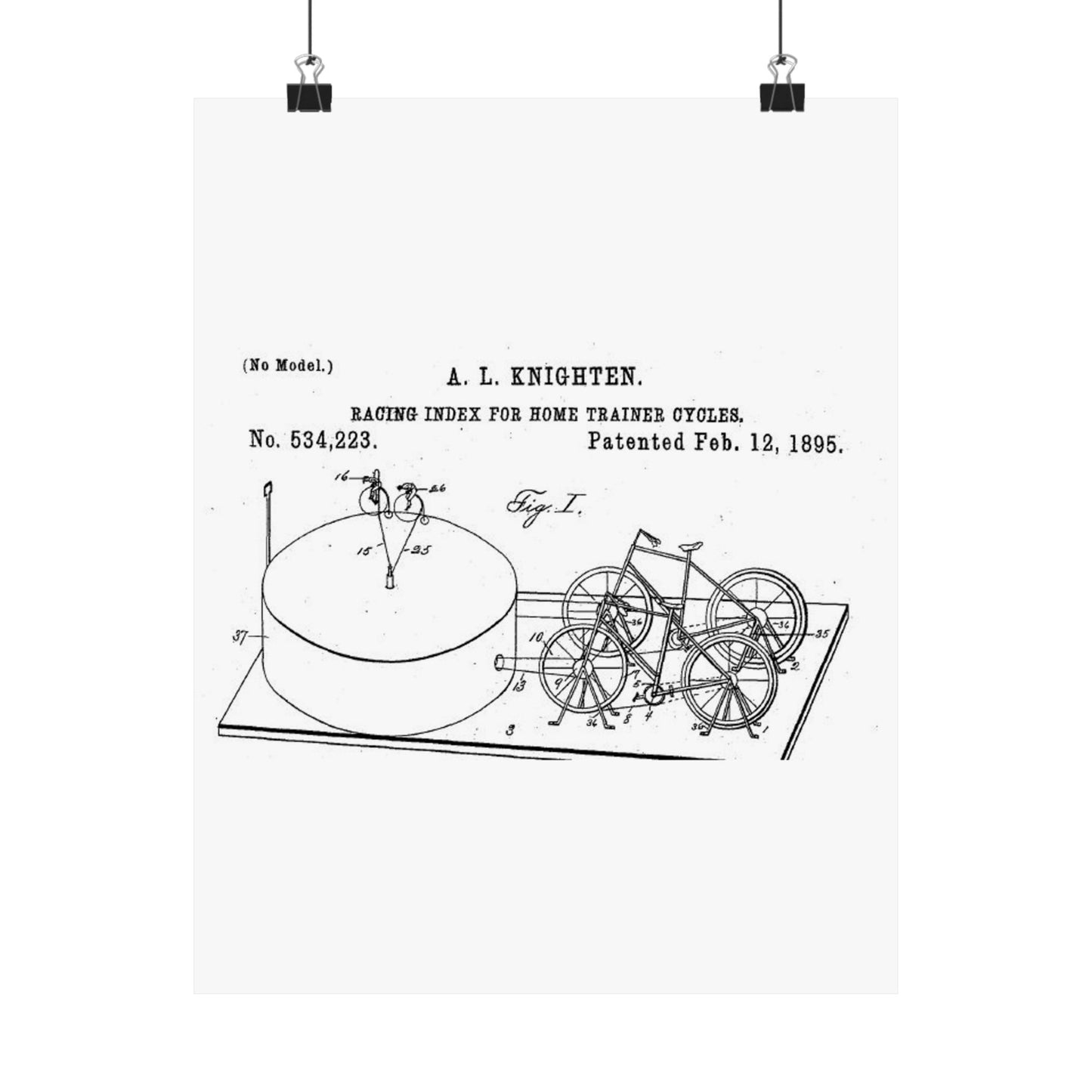 Patent drawing - RacingBikesPatent Public domain image High Quality Matte Wall Art Poster for Home, Office, Classroom
