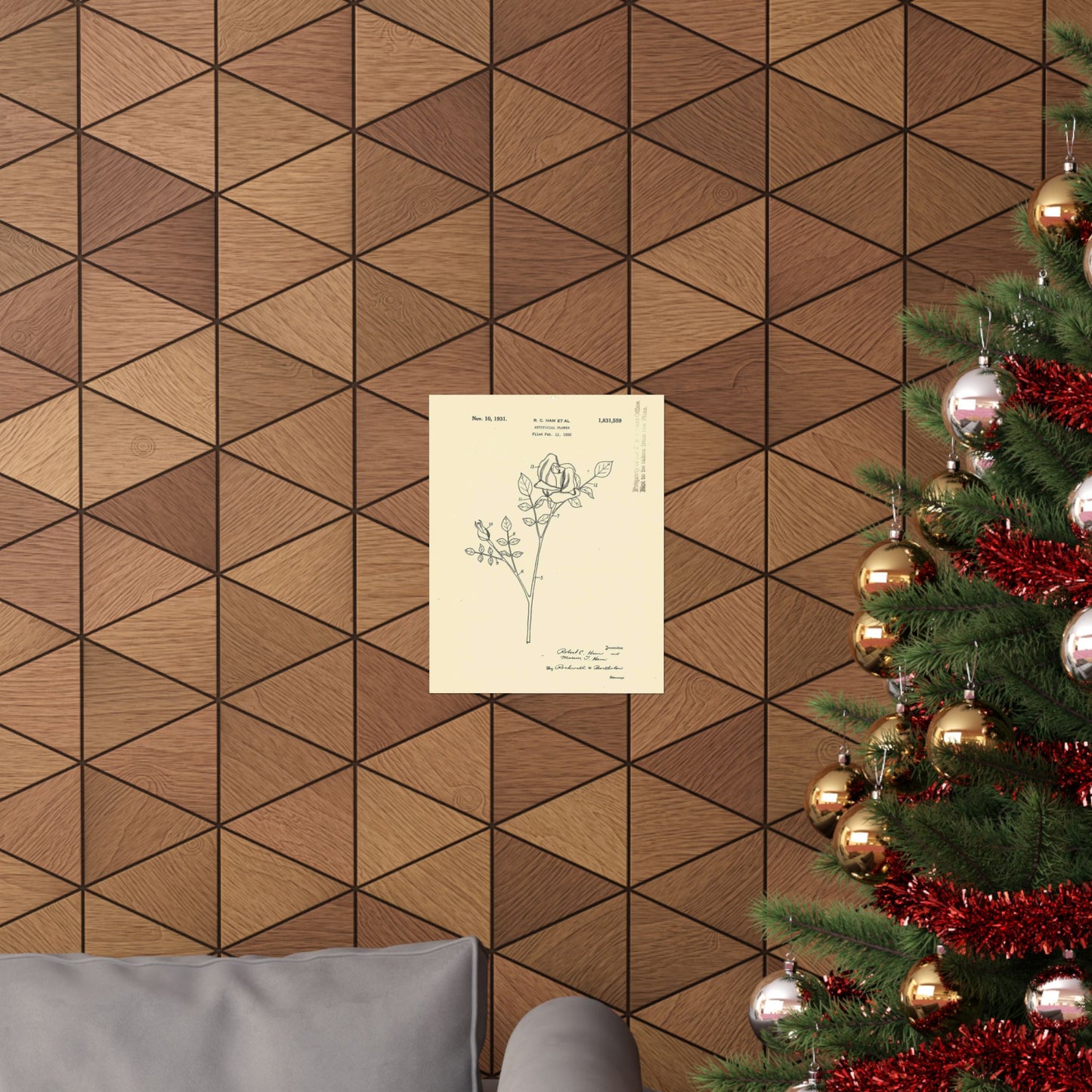 Patent Case File No. 1,831,559, Artificial Flower, Inventor(s)- Robert C. Ham and Marion T. Ham. - DPLA - 08745302078898b8870d70b04cb216a9 (page 5) High Quality Matte Wall Art Poster for Home, Office, Classroom