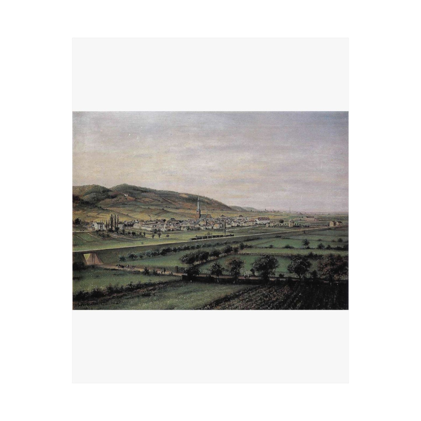 Deidesheim 1872 Nicolaus Berkhout High Quality Matte Wall Art Poster for Home, Office, Classroom
