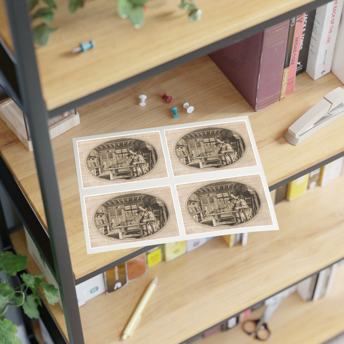 Frauenzimmer Gesprechspiele 1646 k Laminated UV Protective Vinyl Stickers