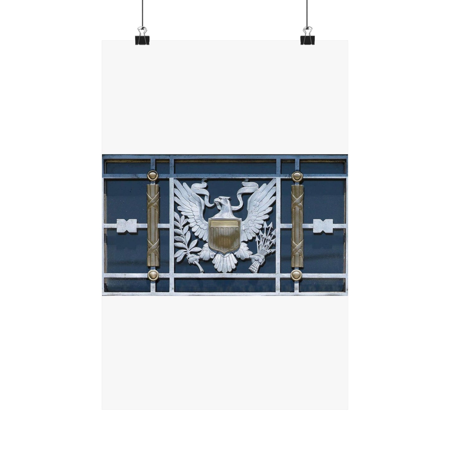 Door detail, Robert J. Nealon Federal Building and U.S. Courthouse, Scranton, Pennsylvania High Quality Matte Wall Art Poster for Home, Office, Classroom