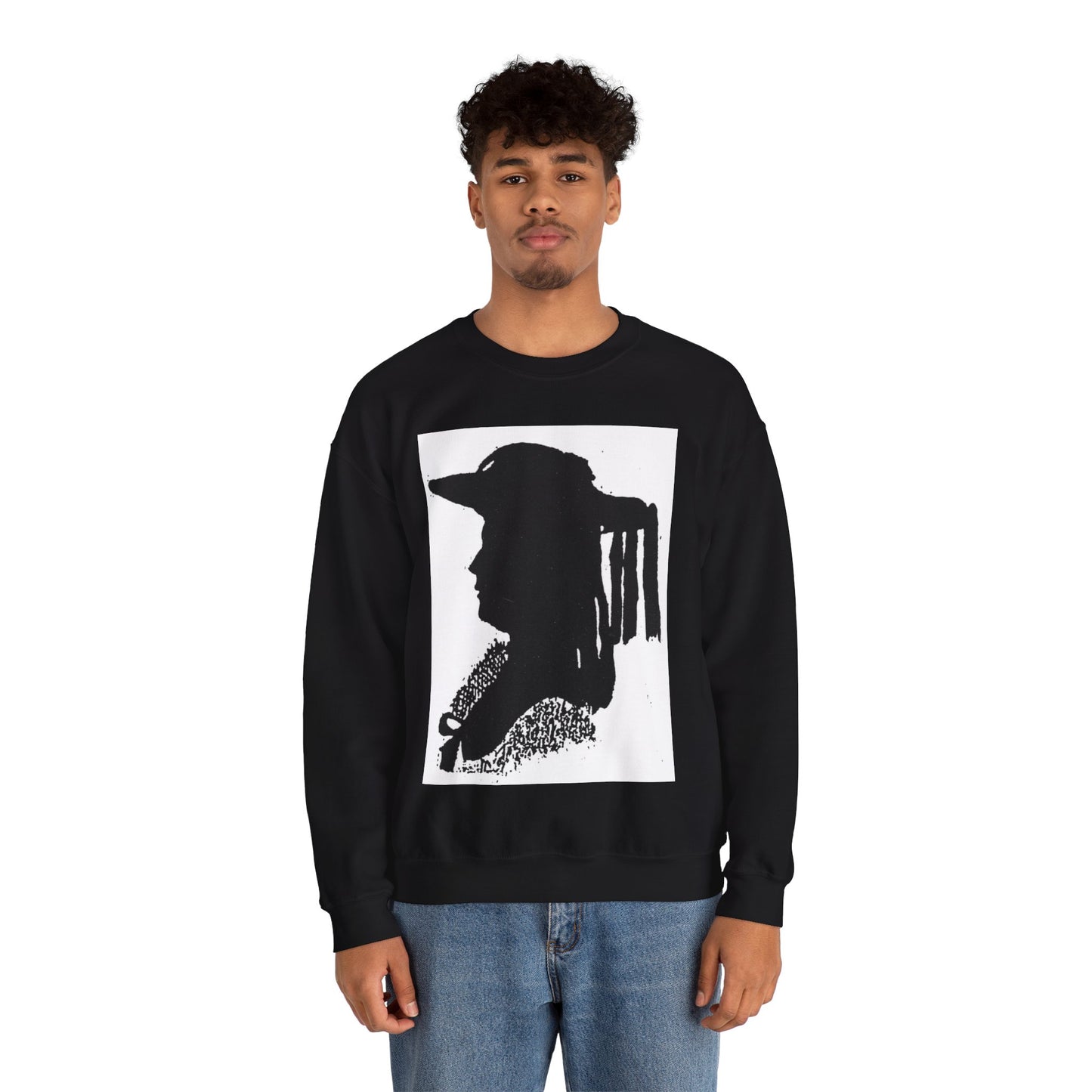 Therese forster - Public domain portrait engraving Black Heavy Blend Adult Crew Neck SweatShirt