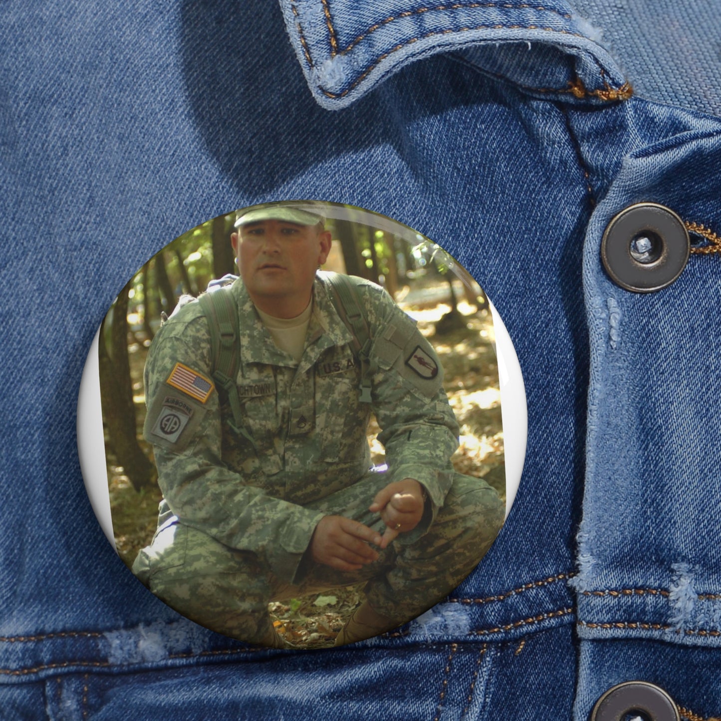 Staff Sgt. James Churchtown, Warrior Leader Course Pin Buttons with Crisp Design