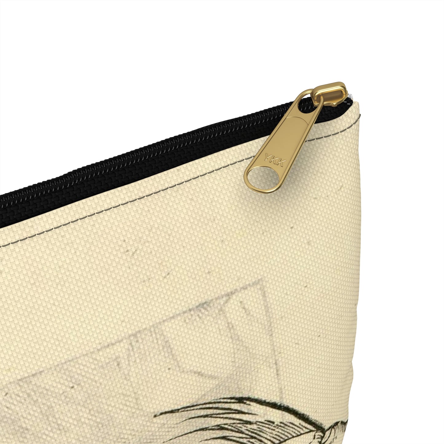 Orobonis Piscis effigies - Public domain portrait drawing Large Organizer Pouch with Black Zipper
