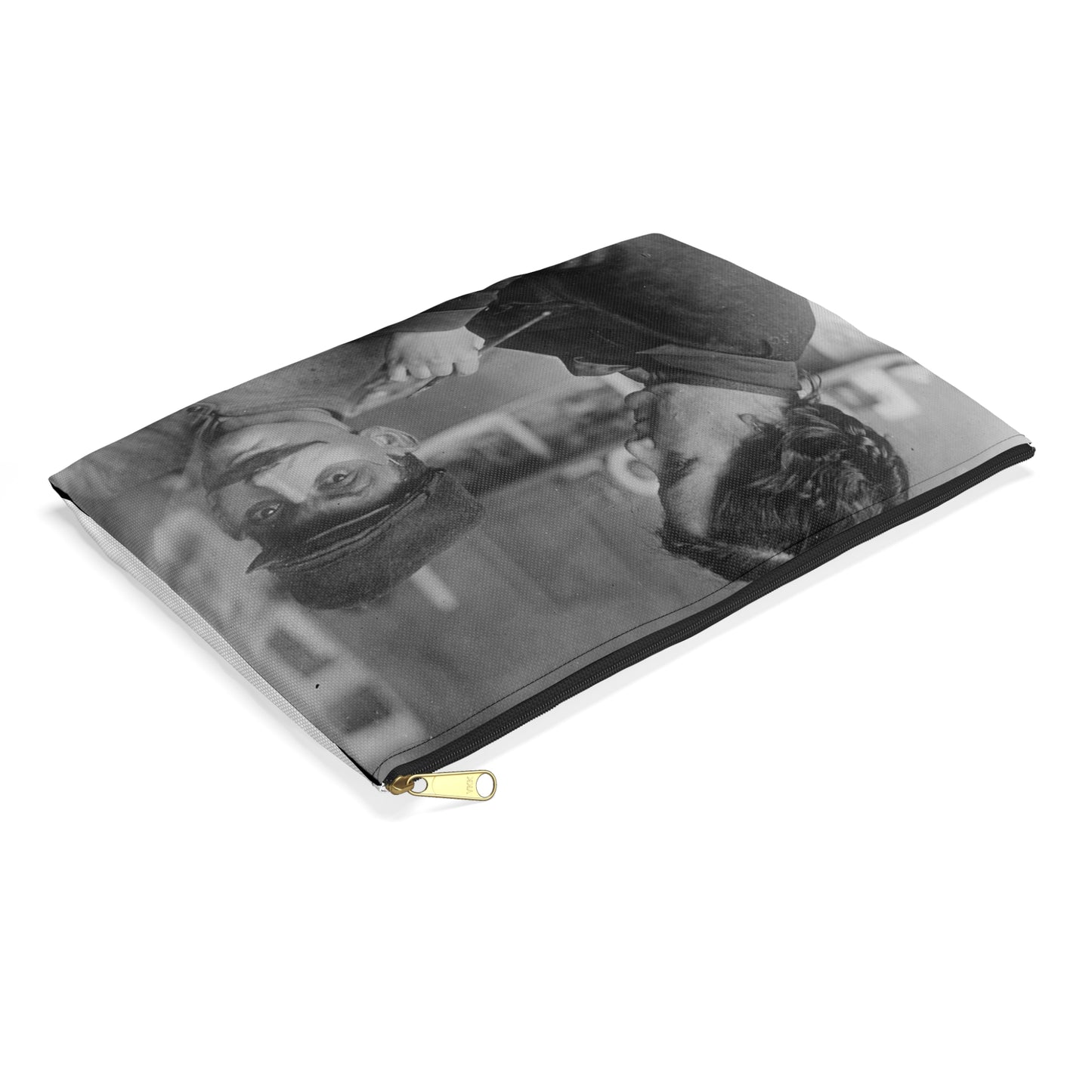 Mrs. Anna Coleman Ladd and Mr Caudron. Mrs. A. Coleman Ladd working on portrait mask Large Organizer Pouch with Black Zipper