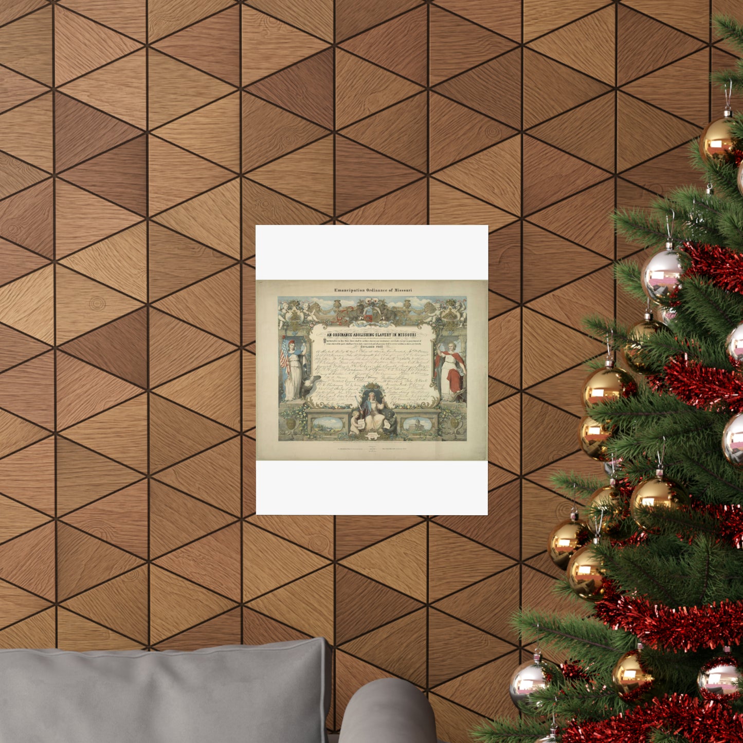 Emancipation Ordinance of Missouri. An ordinance abolishing slavery in Missouri / E. Knobel. High Quality Matte Wall Art Poster for Home, Office, Classroom