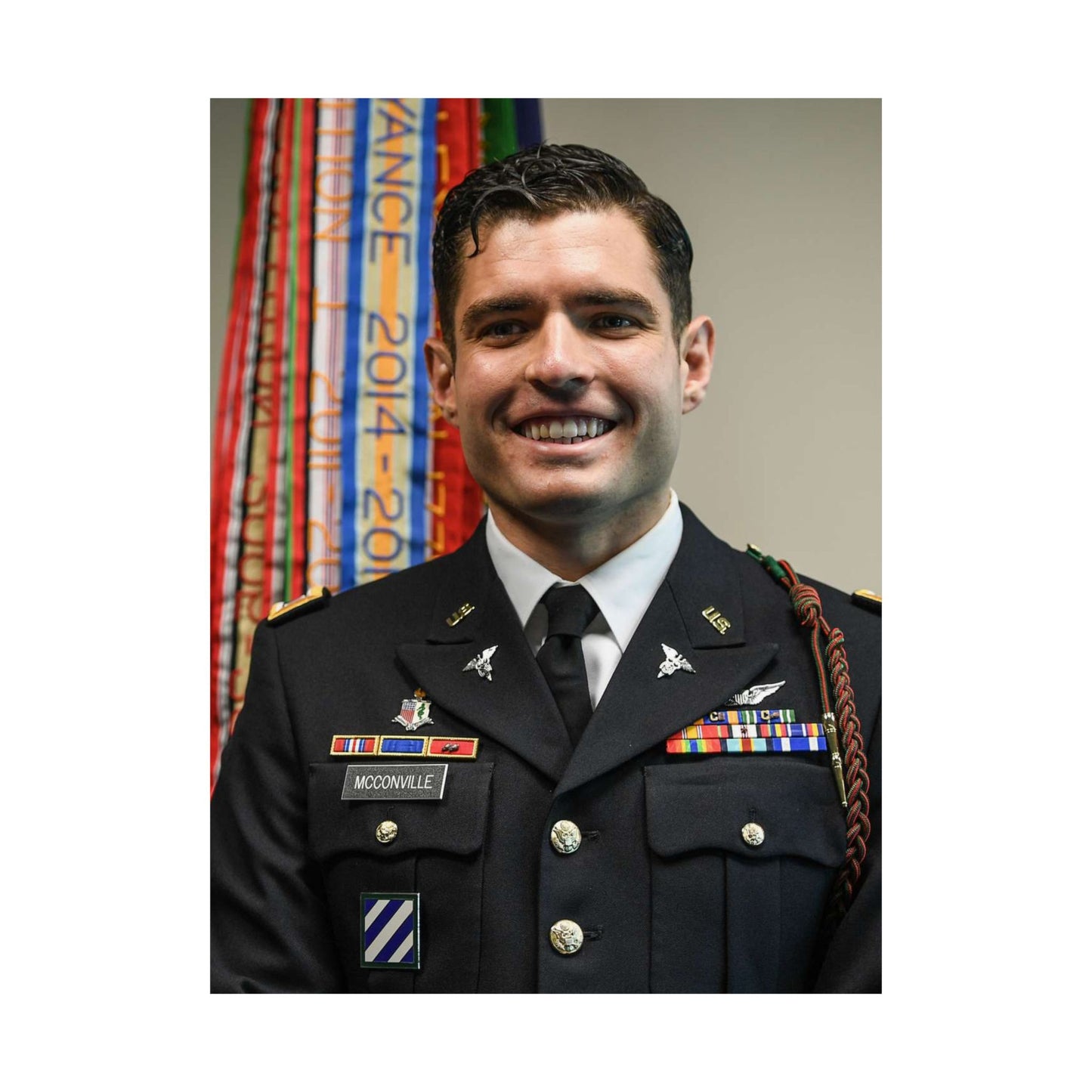 Cpt. Ryan McConville poses for a photo during his promotion High Quality Matte Wall Art Poster for Home, Office, Classroom