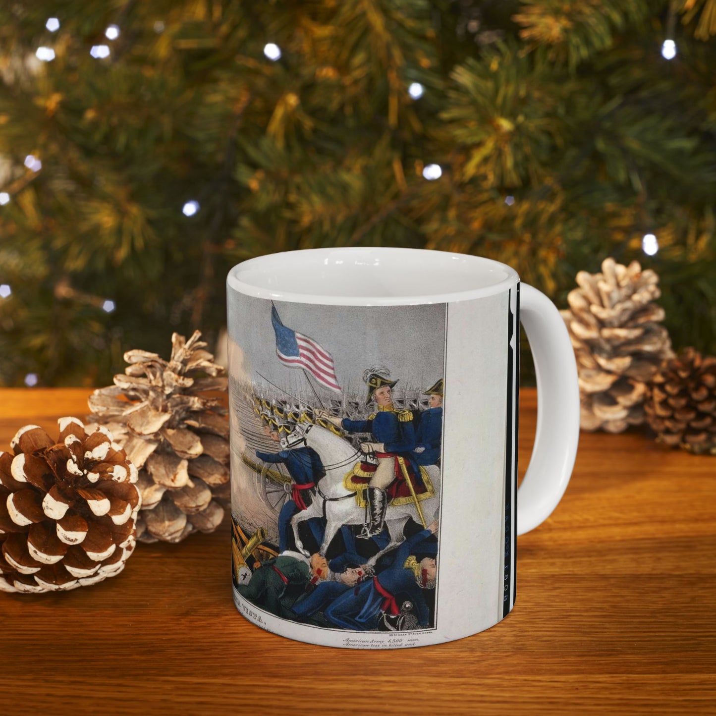 Battle of Buena Vista--Fought February 23d, 1847--The American Army under Genl. Taylor were completely victorious / lith. & pub. by J. Bailie (sic), N. York. Beautiful Novelty Ceramic Coffee Mug 11oz