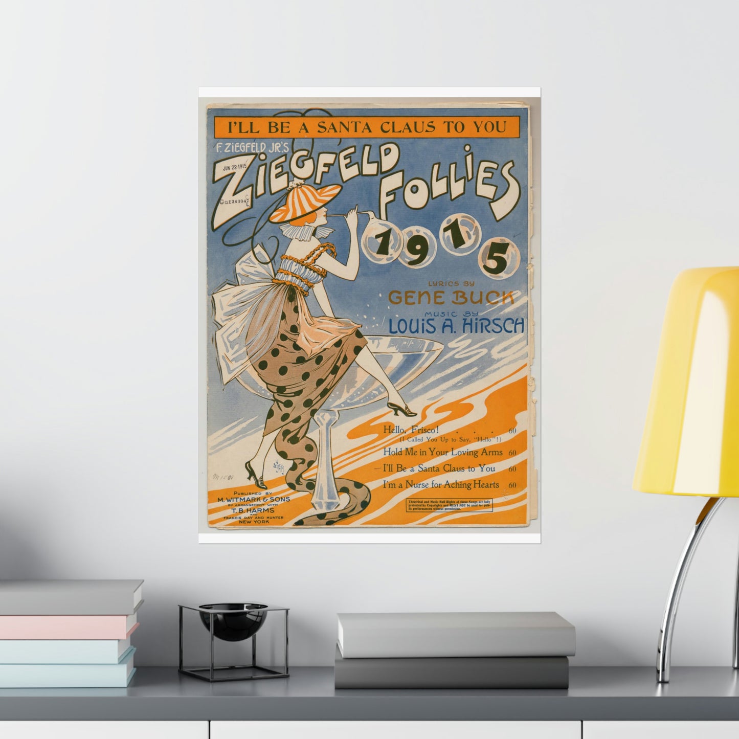I'll be a Santa Claus to you - Sheet music, Popular songs of the day High Quality Matte Wall Art Poster for Home, Office, Classroom