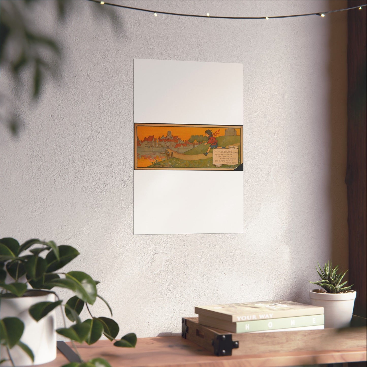 "If you climb my back" said the high haystack.. High Quality Matte Wall Art Poster for Home, Office, Classroom