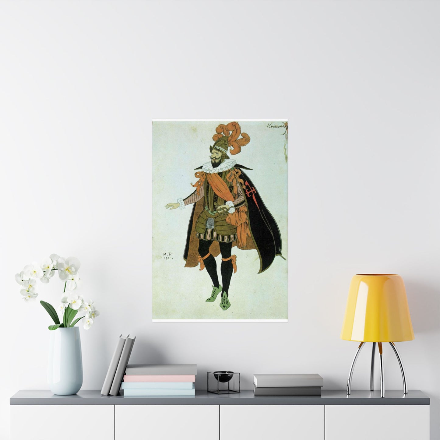 Bilibin Comandor - Art nouveau public domain image High Quality Matte Wall Art Poster for Home, Office, Classroom